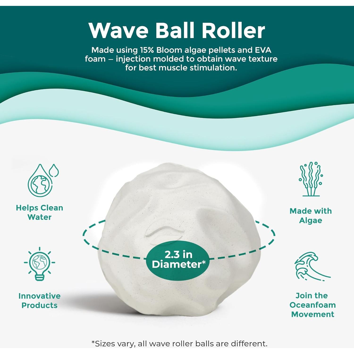 Rodillos de Masaje Oceanfoam Wave - Paquete de 3 Natural