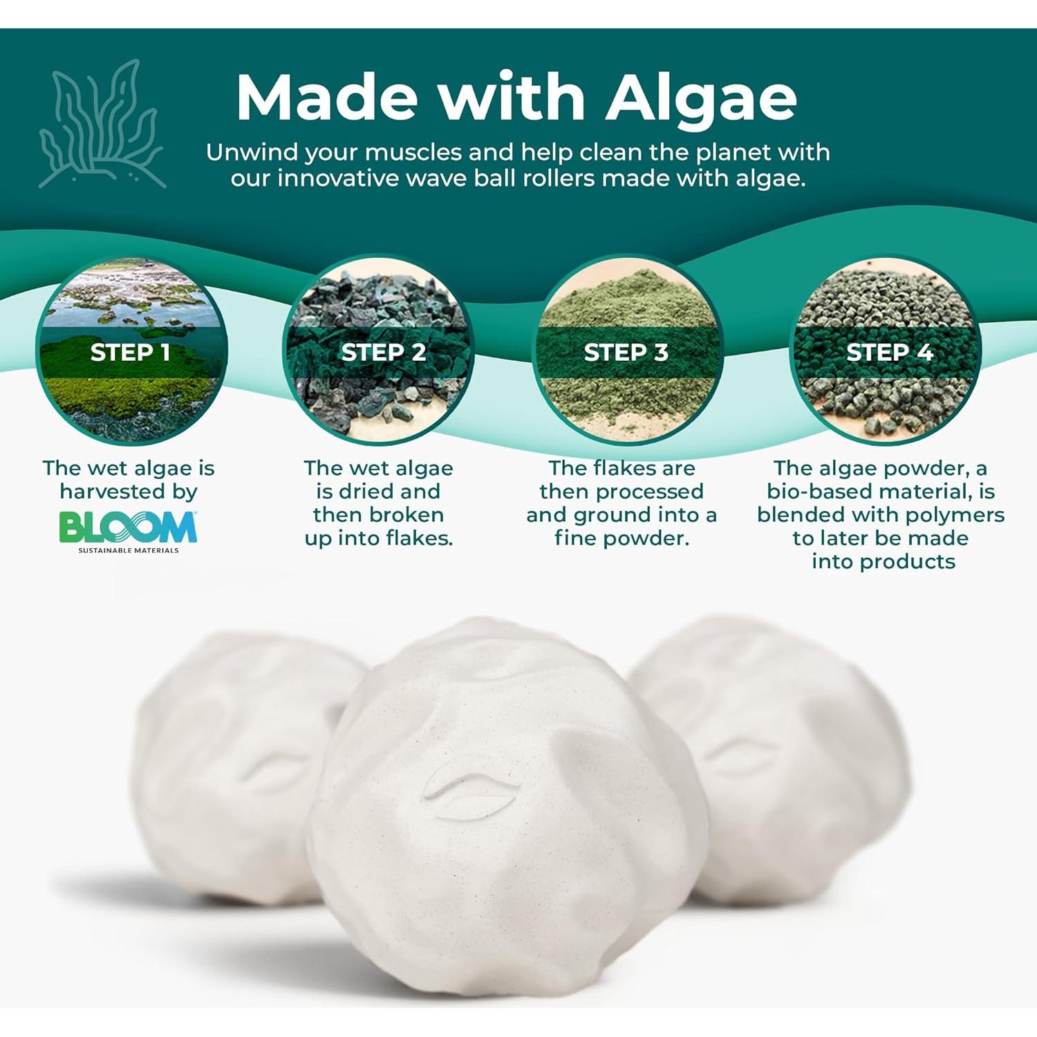 Rodillos de Masaje Oceanfoam Wave - Paquete de 3 Natural