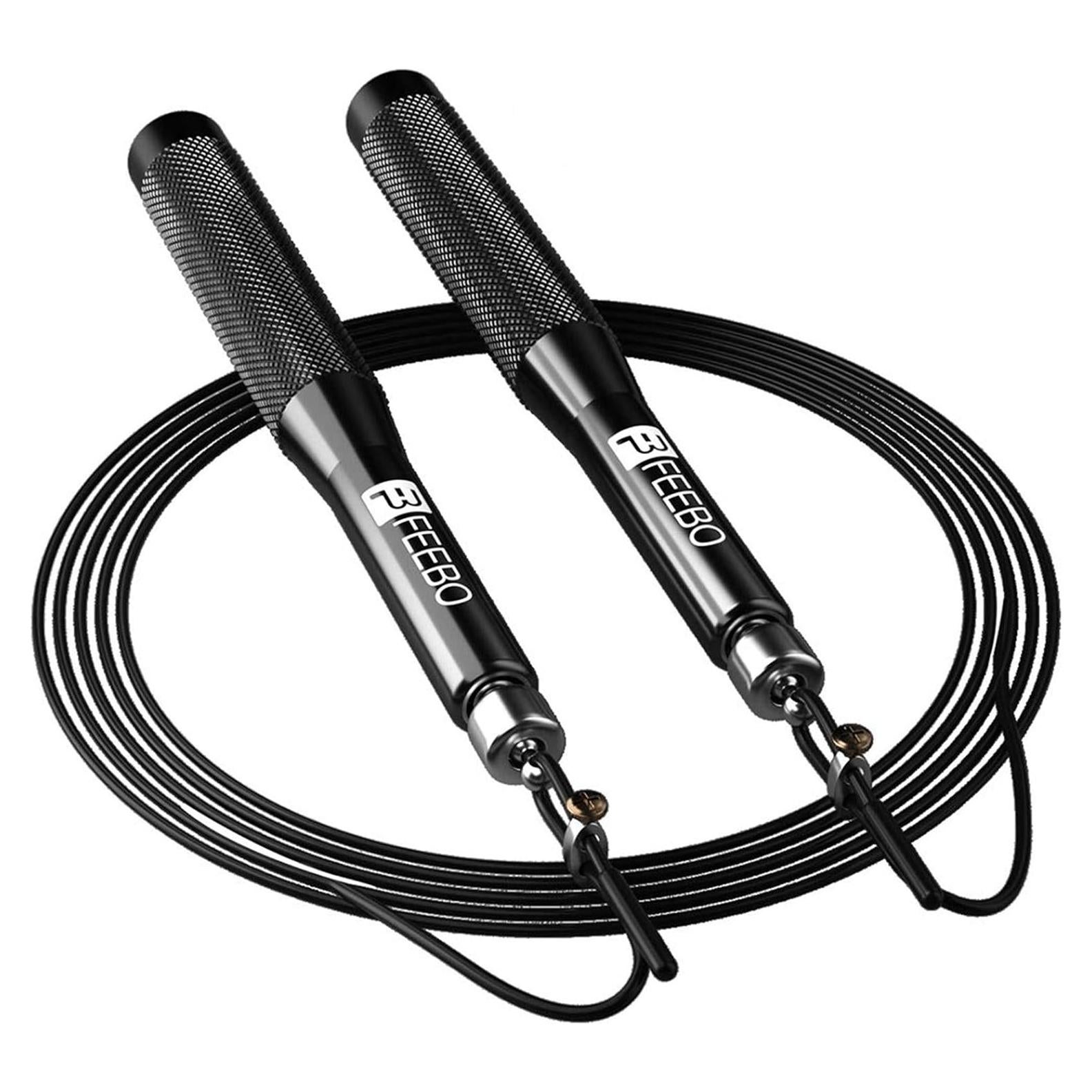 Cuerda de Salto Ajustable Feebo con Rodamiento Antideslizante