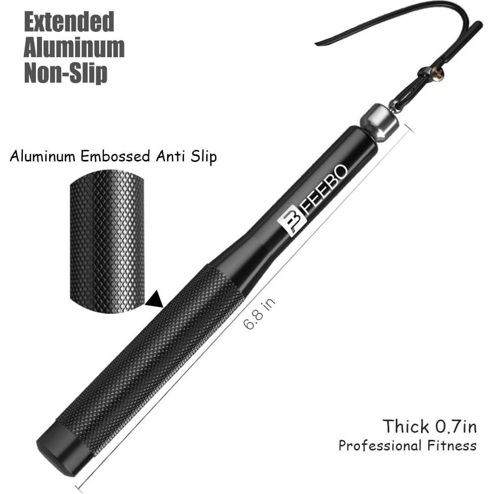 Cuerda de Salto Ajustable Feebo con Rodamiento Antideslizante