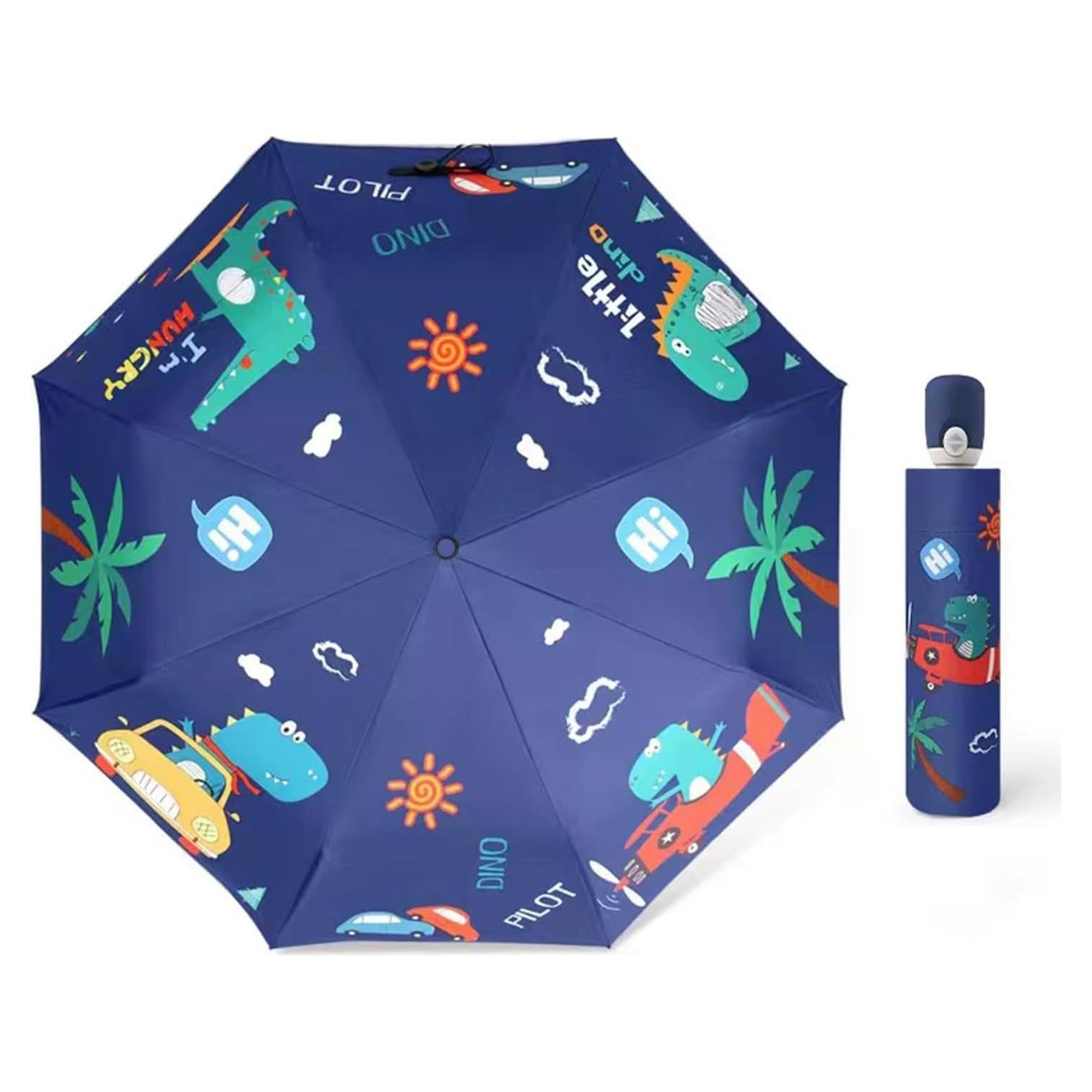 Paraguas Automático Plegable para Niños Hannstar - Diseño Gatito