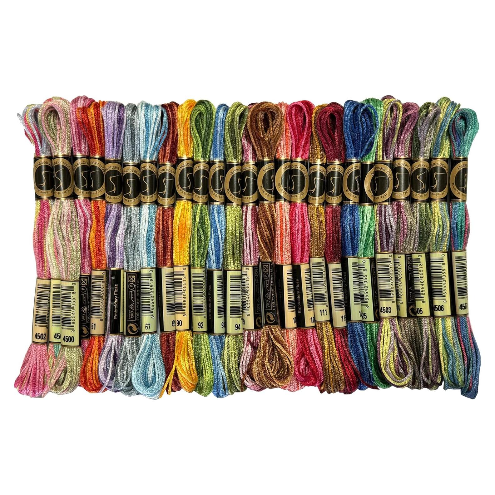 Hilos de Punto de Cruz XstitchBuy 26 Colores Variegados 7.95m
