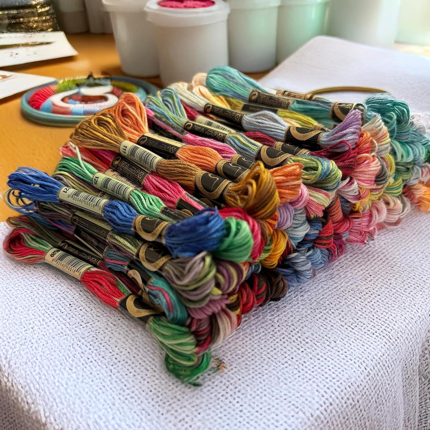 Hilos de Punto de Cruz XstitchBuy 26 Colores Variegados 7.95m