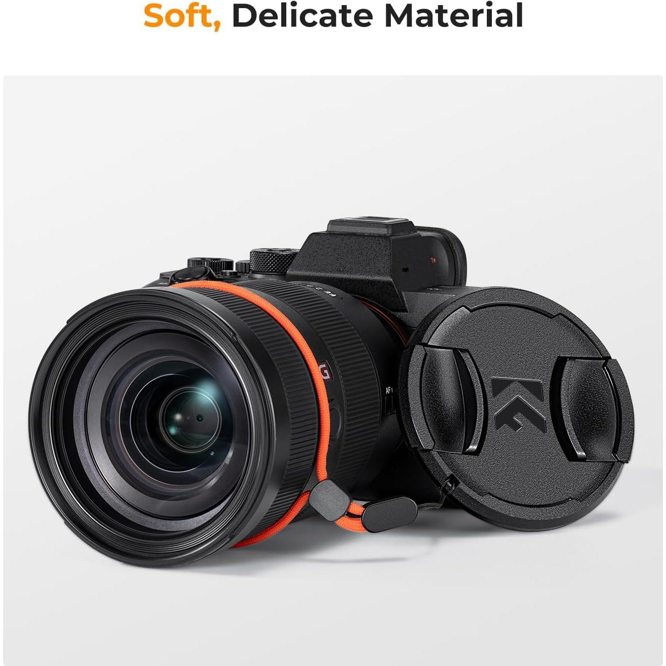 Tapa de Lente Frontal K&F Concept 49mm con Cordón Anti-Pérdida