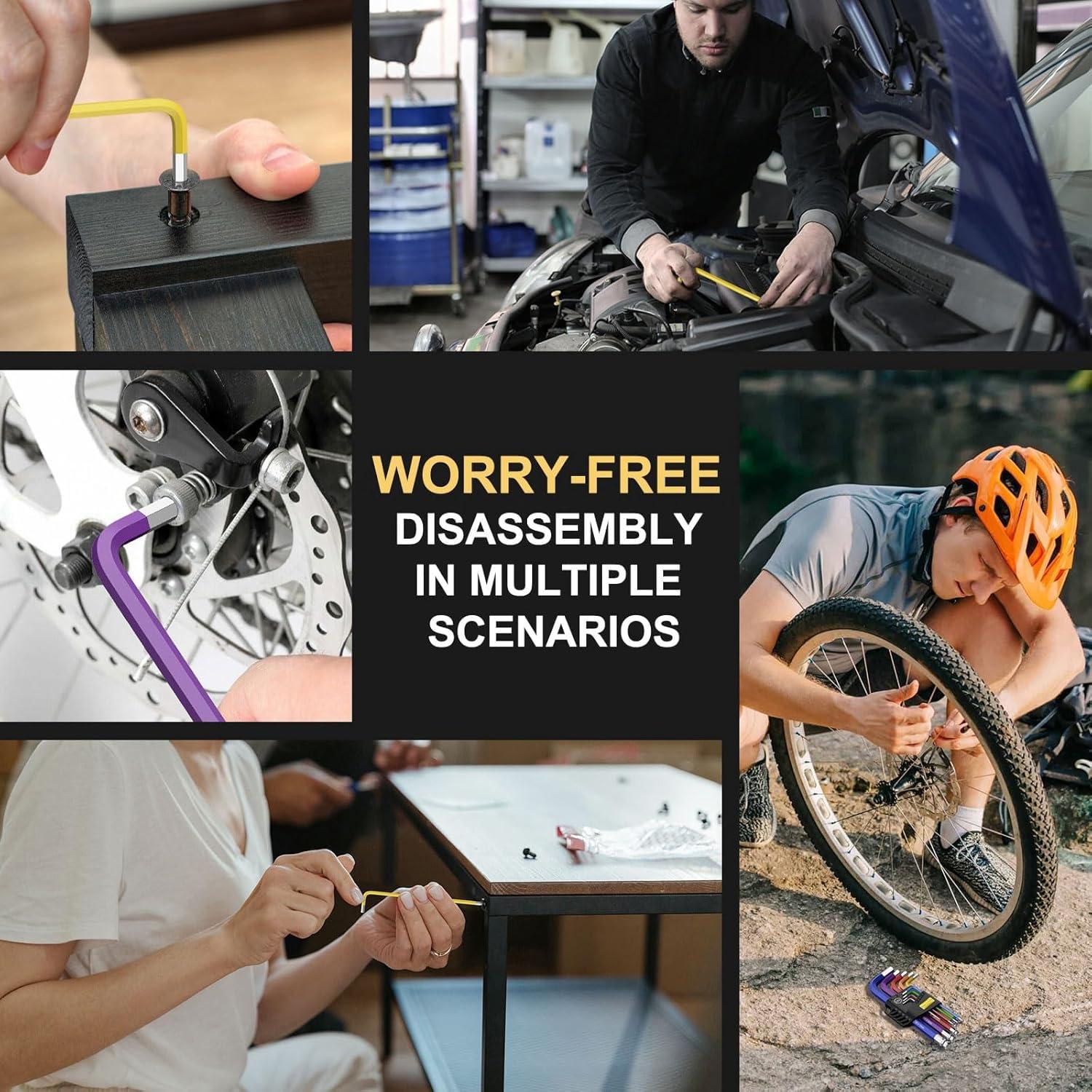 Juego de Llaves Allen AMTOVL 9PCS Métricas 1.5-10MM Antideslizante