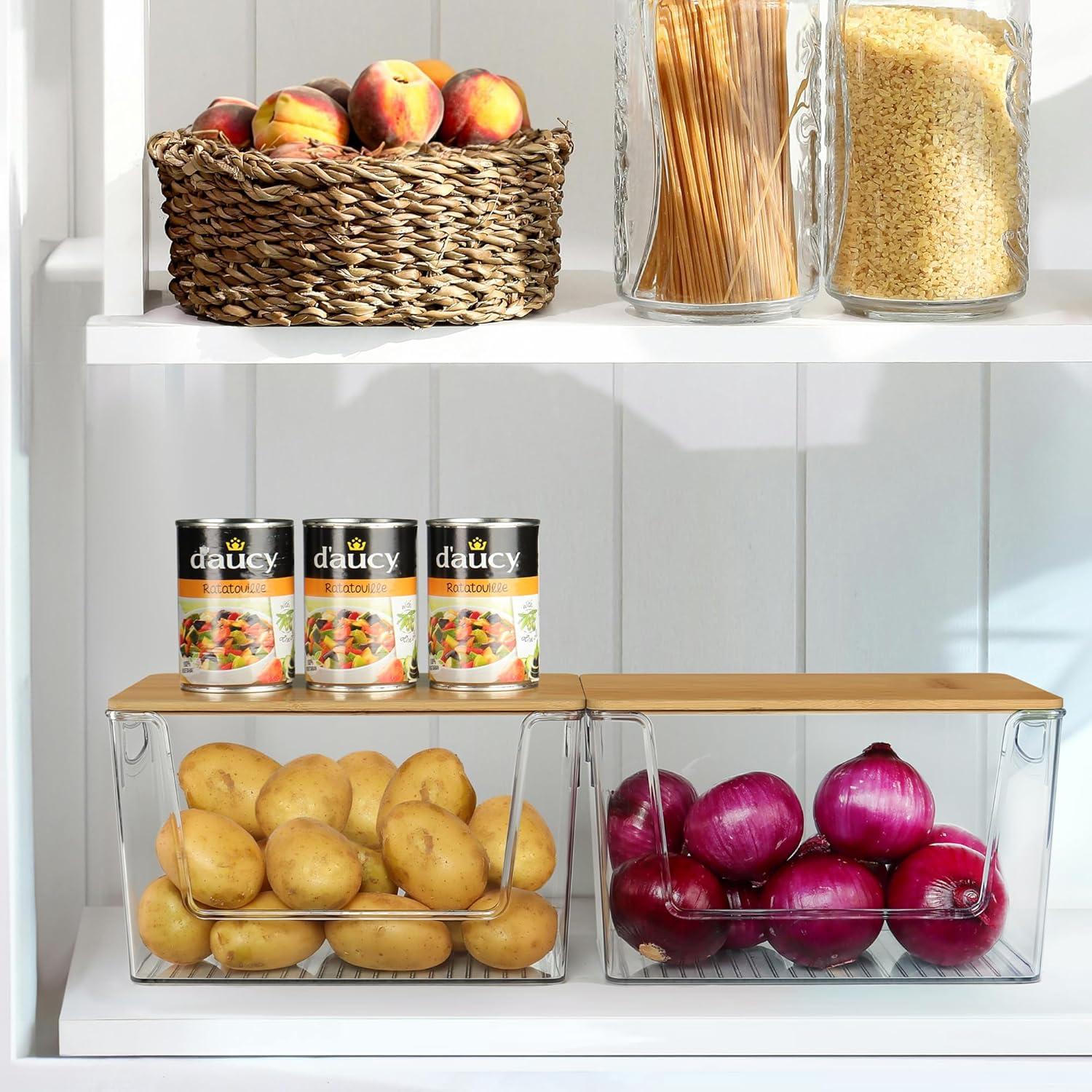 2 Organizadores Apilables Spacemart para Cebollas y Papas