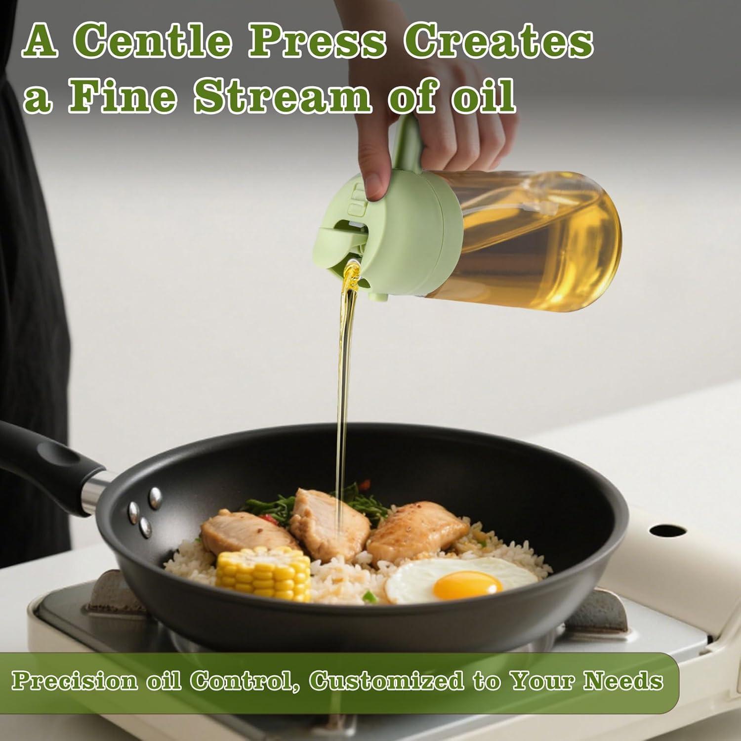 Rociador de Aceite 2 en 1 Widgetgogo 470ml Vidrio Negro