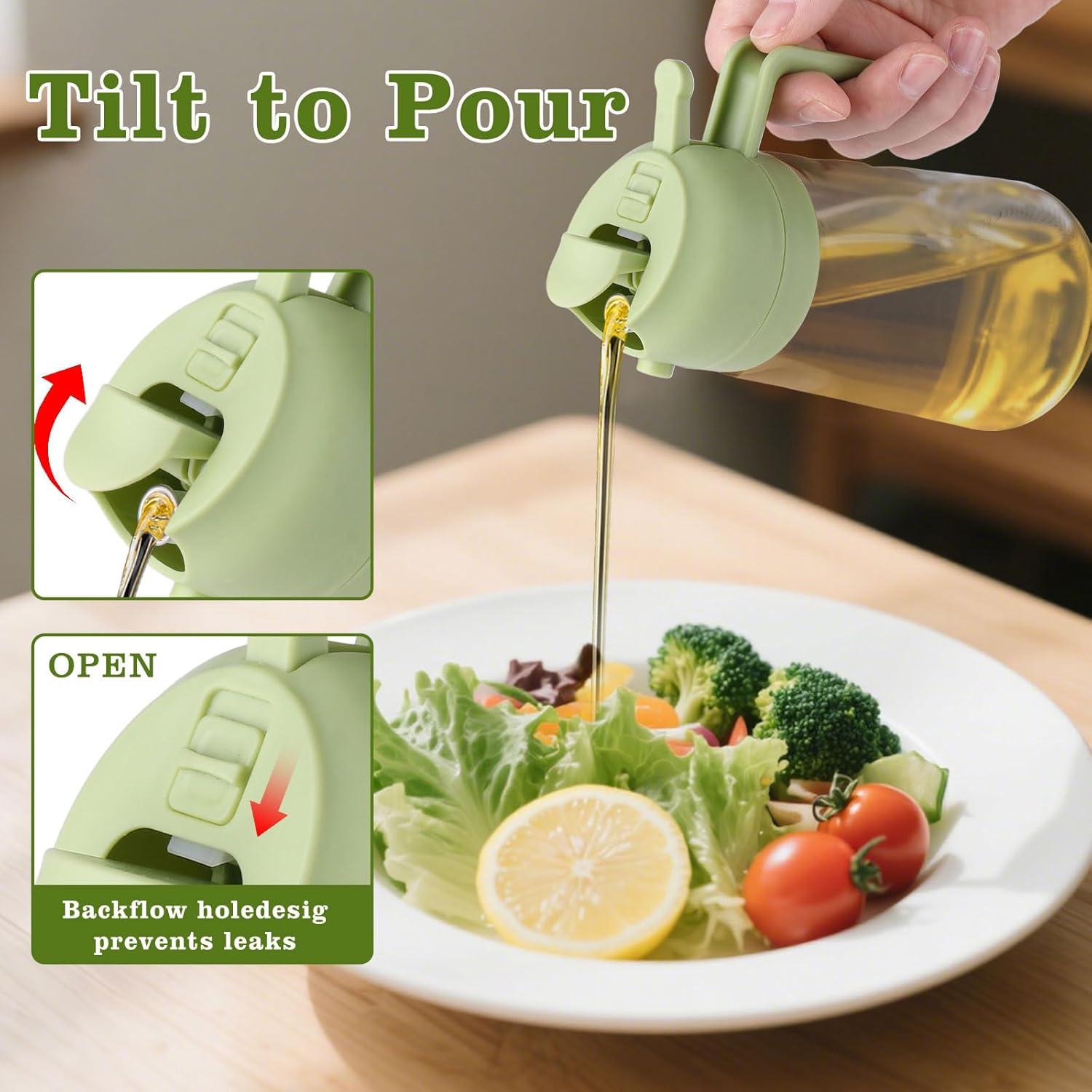 Rociador de Aceite 2 en 1 Widgetgogo 470ml Vidrio Negro