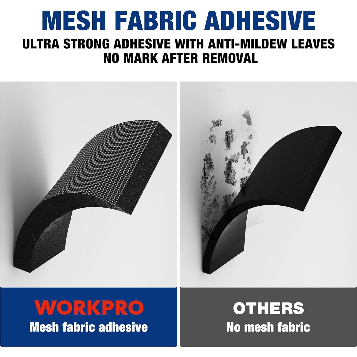 Protector de Pared de Garage WORKPRO, 4 Piezas 3 cm Grosor