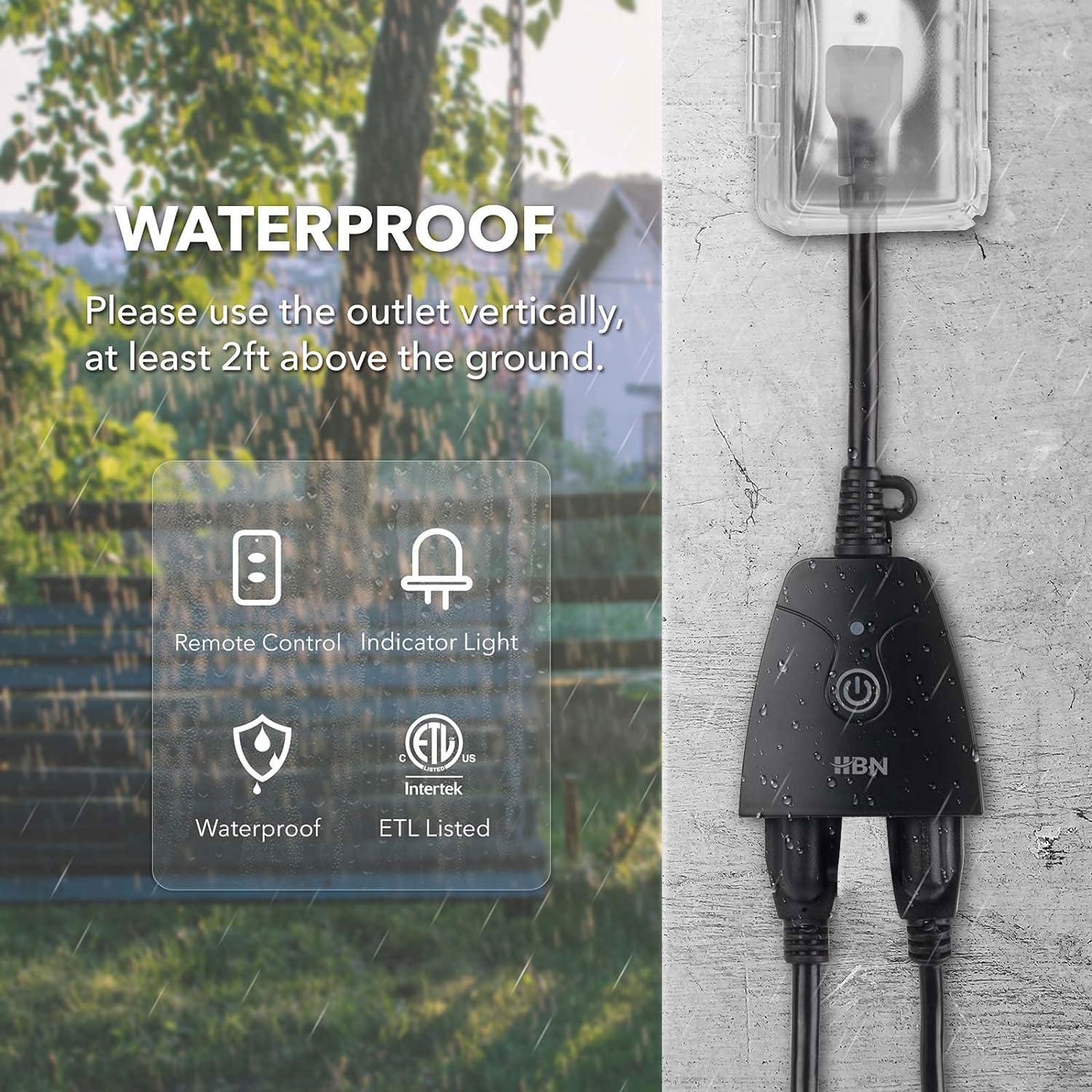 Enchufe de Control Remoto HBN para Exterior 15A 30m