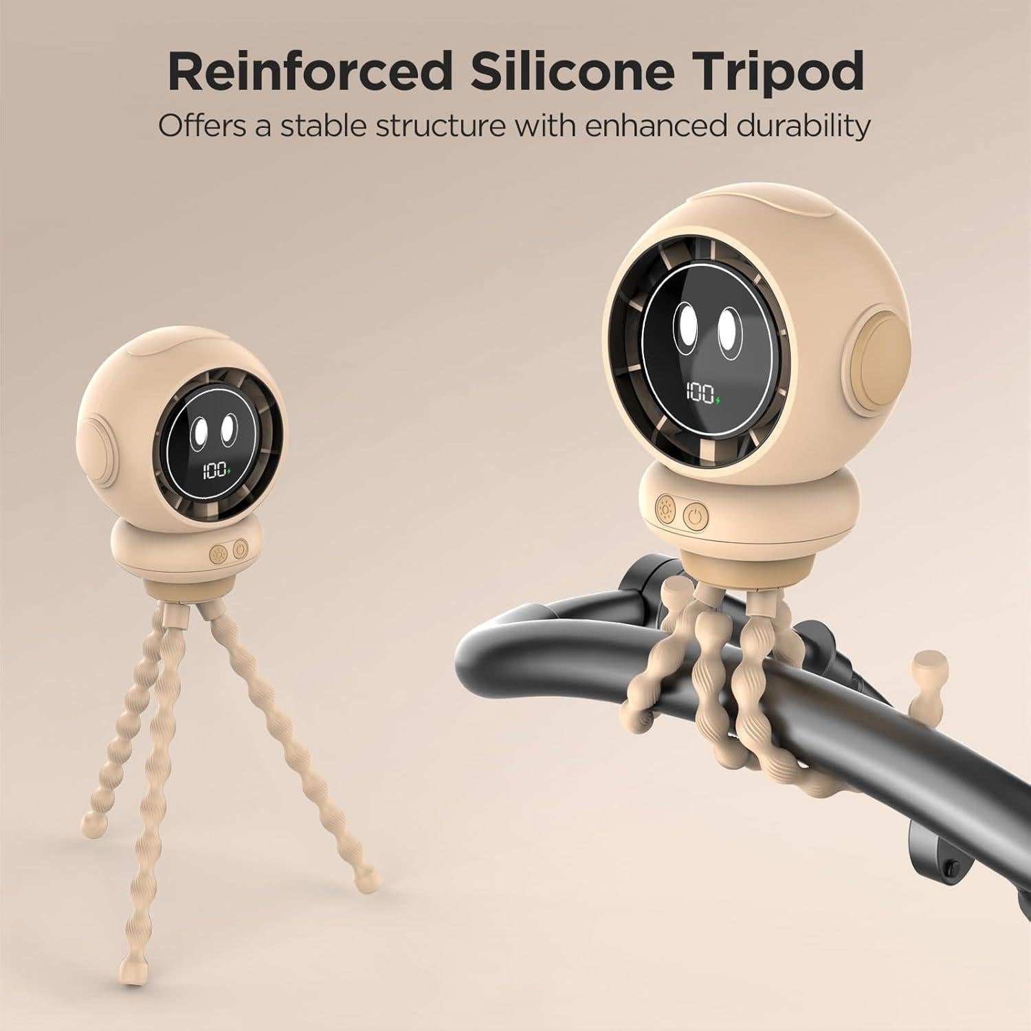 Ventilador de Cochecito BreezeBoost 6000mAh 4 Velocidades LED