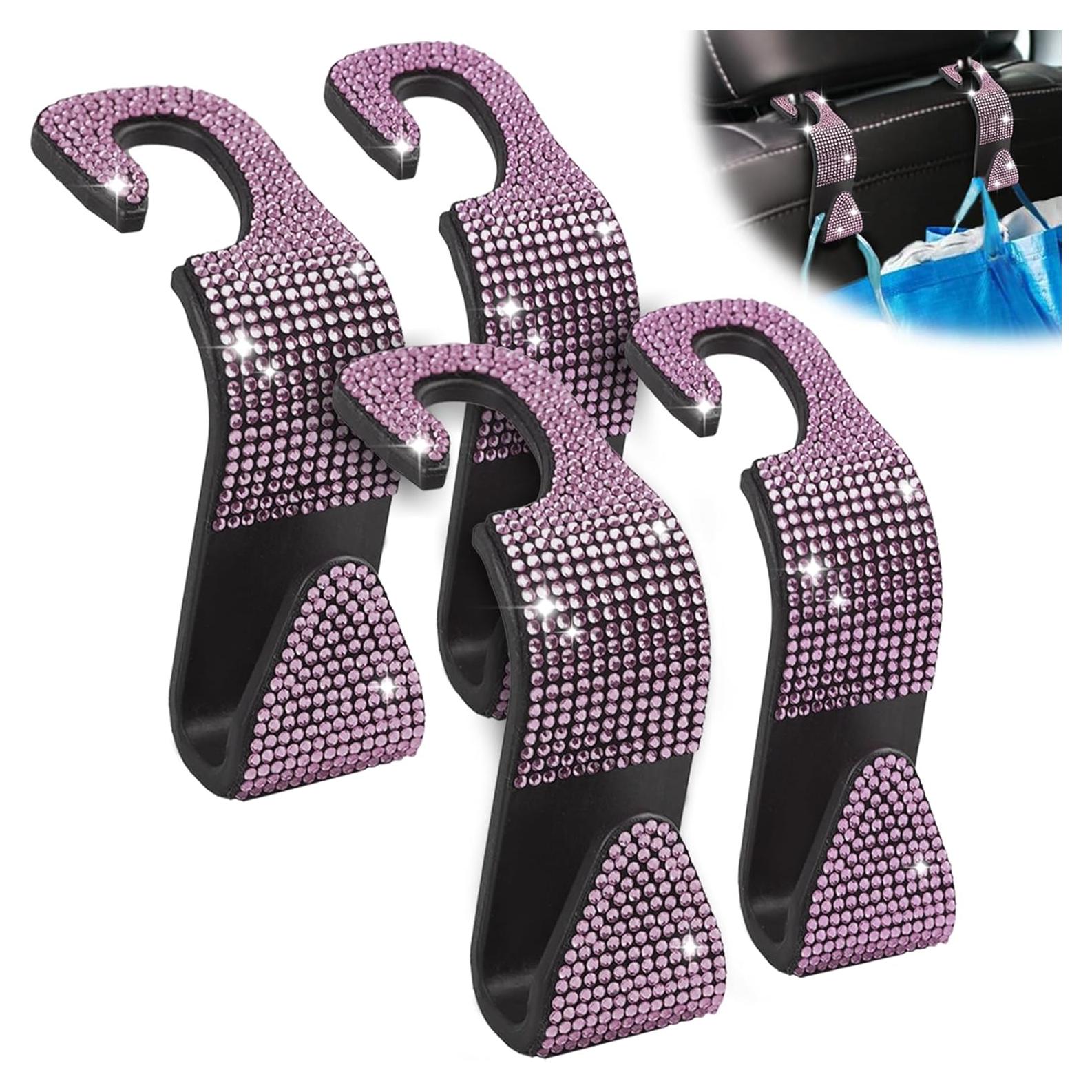 Ganchos para Asiento de Coche MUPEAK Rosa Brillante, 4 Piezas