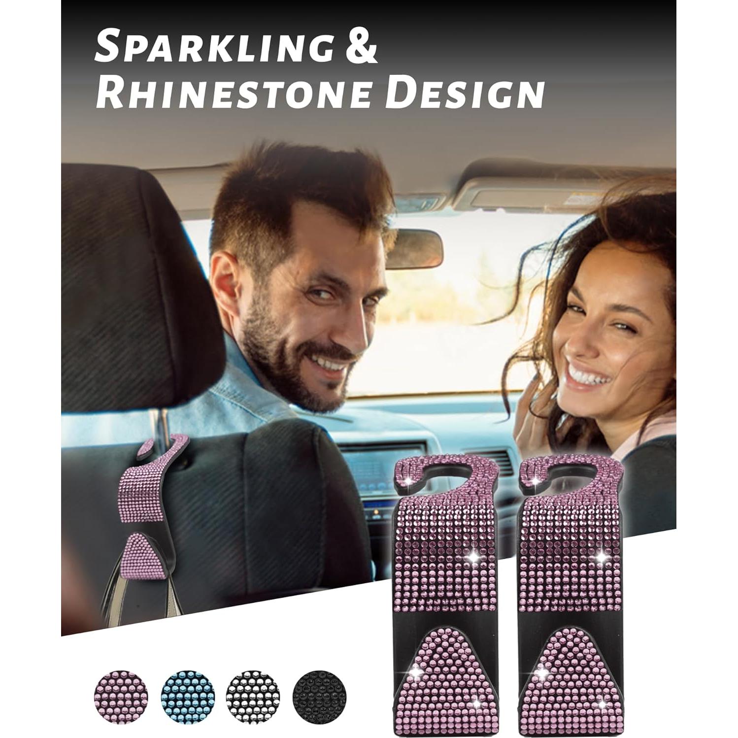 Ganchos para Asiento de Coche MUPEAK Rosa Brillante, 4 Piezas