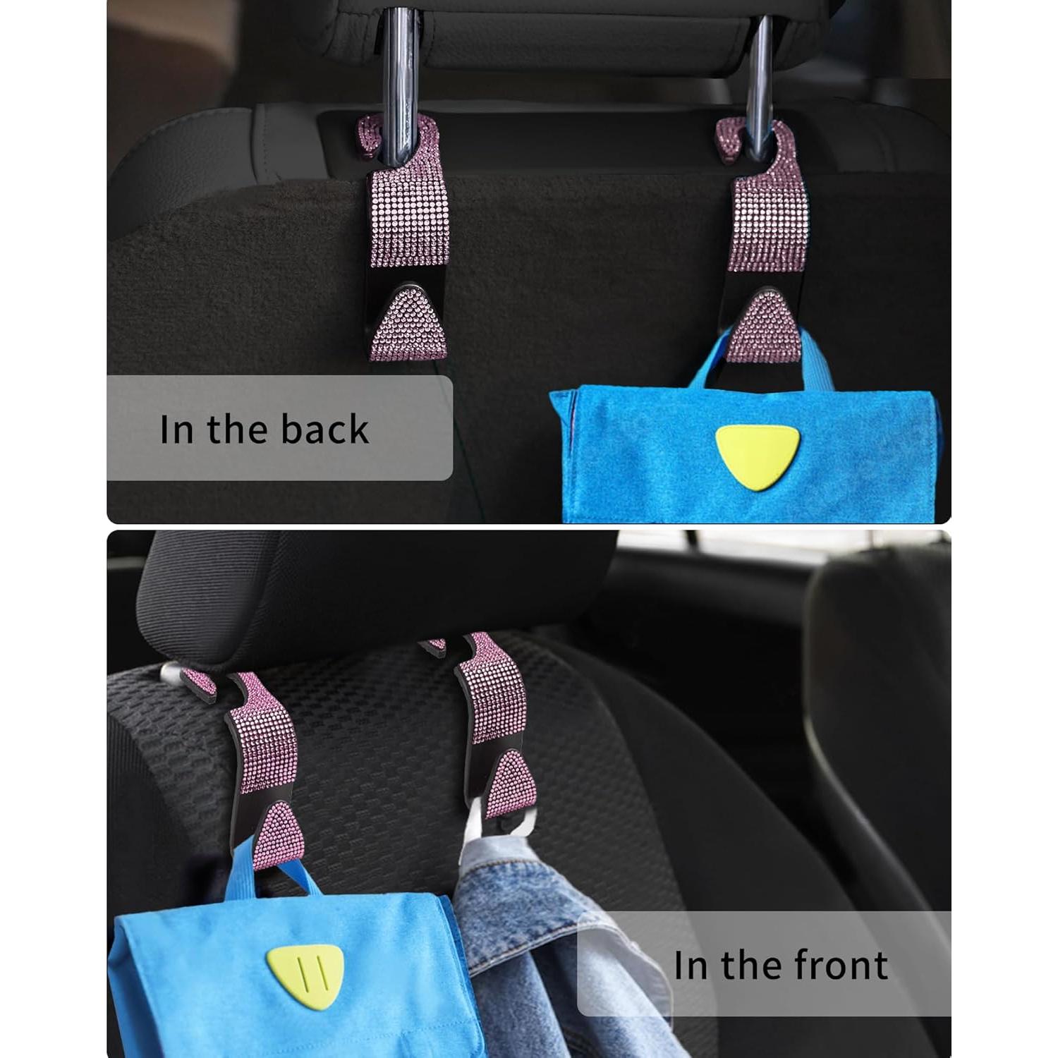 Ganchos para Asiento de Coche MUPEAK Rosa Brillante, 4 Piezas