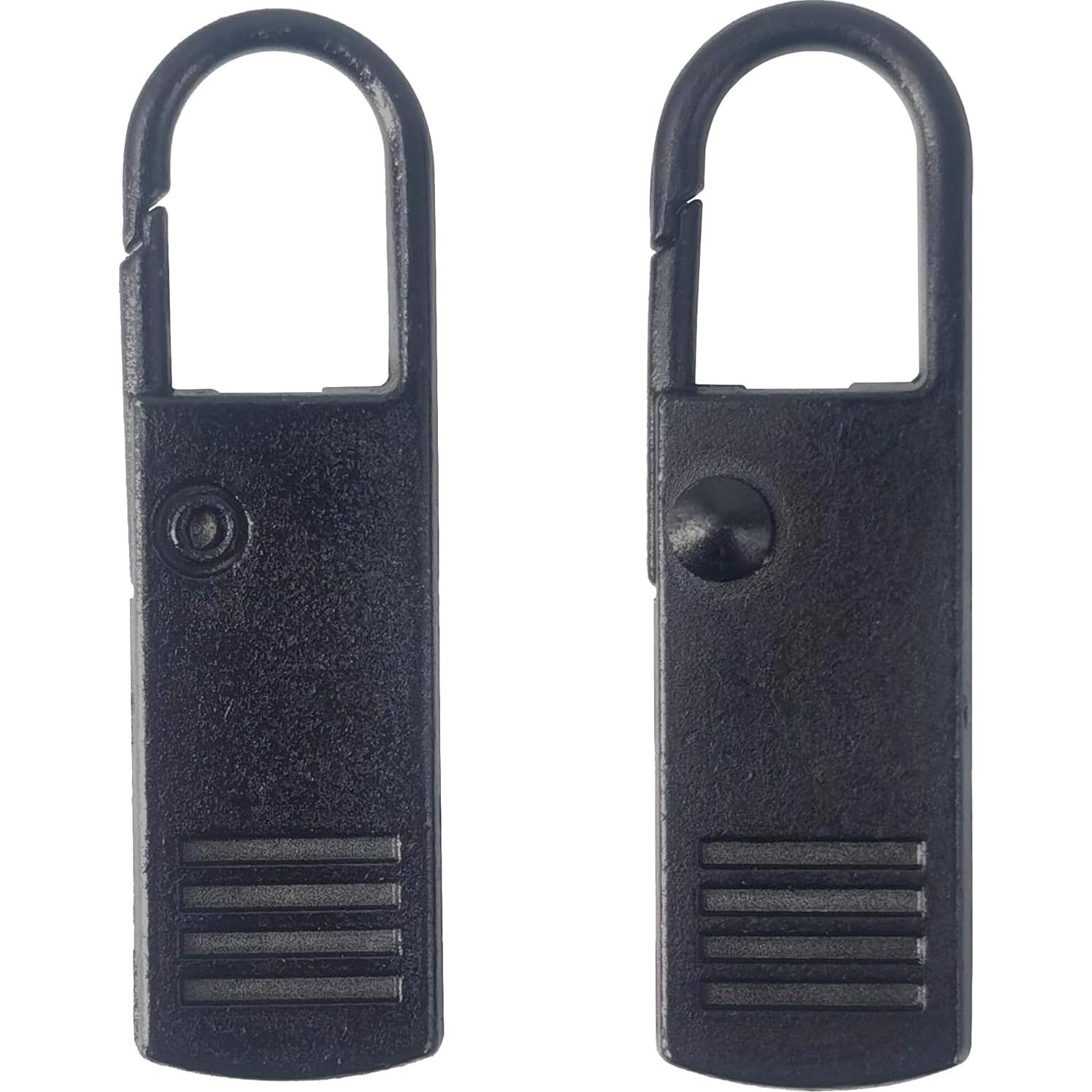 Reemplazo Tiradores de Cremallera Alamic 10 Piezas Negro