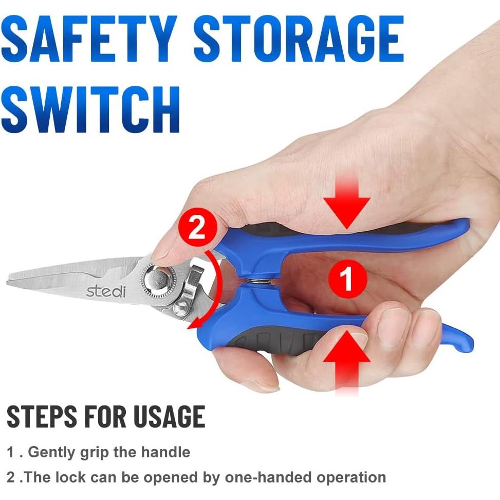 Tijeras Multipropósito Stedi JD-15 de Uso Pesado 18cm