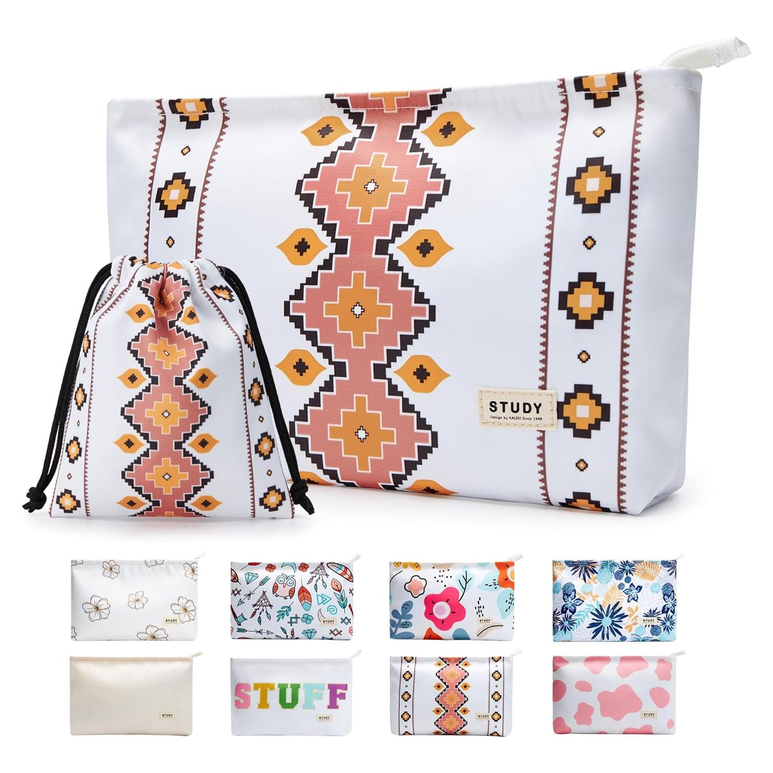 Bolsas de Maquillaje de Viaje WLLWOO 2 Piezas Impermeables