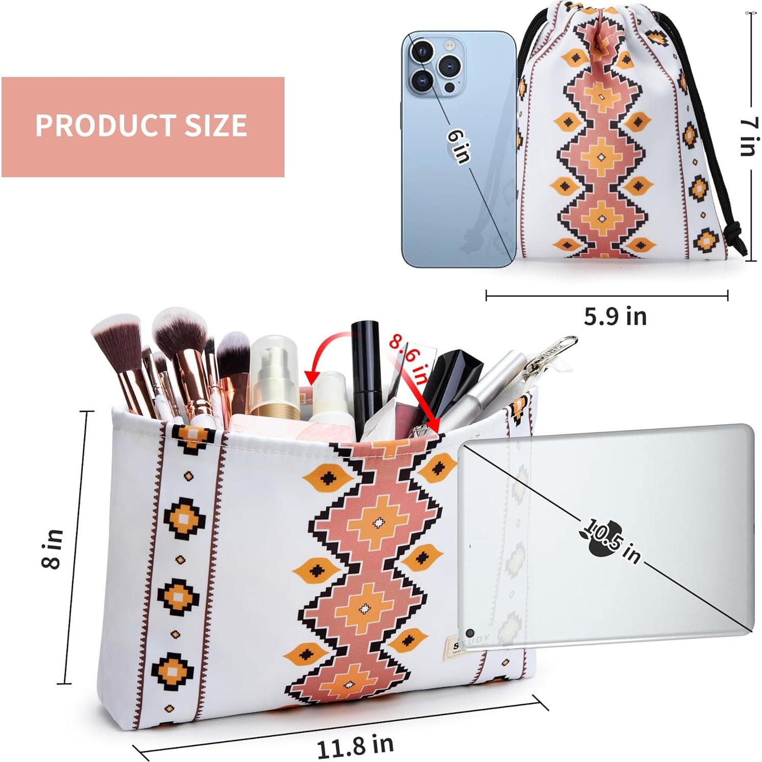 Bolsas de Maquillaje de Viaje WLLWOO 2 Piezas Impermeables