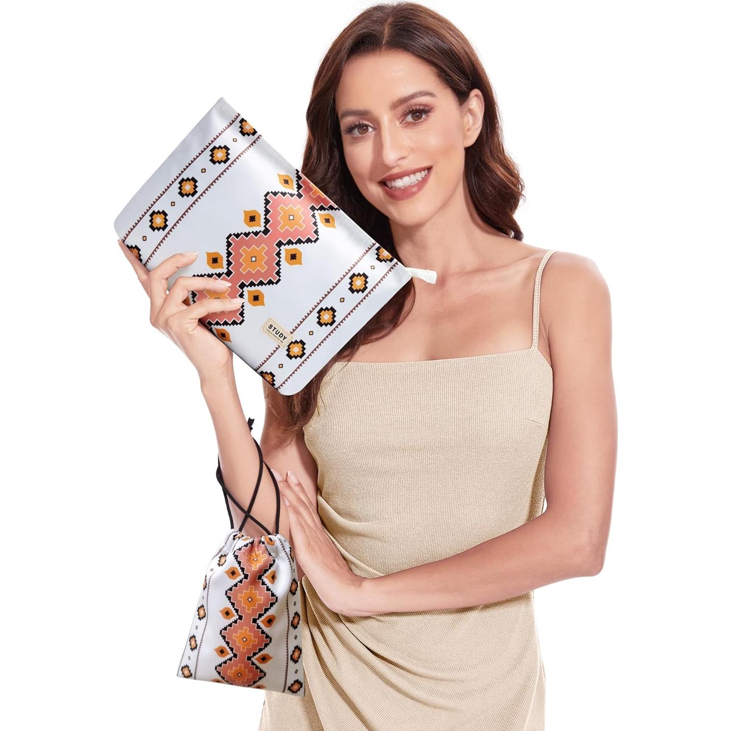 Bolsas de Maquillaje de Viaje WLLWOO 2 Piezas Impermeables