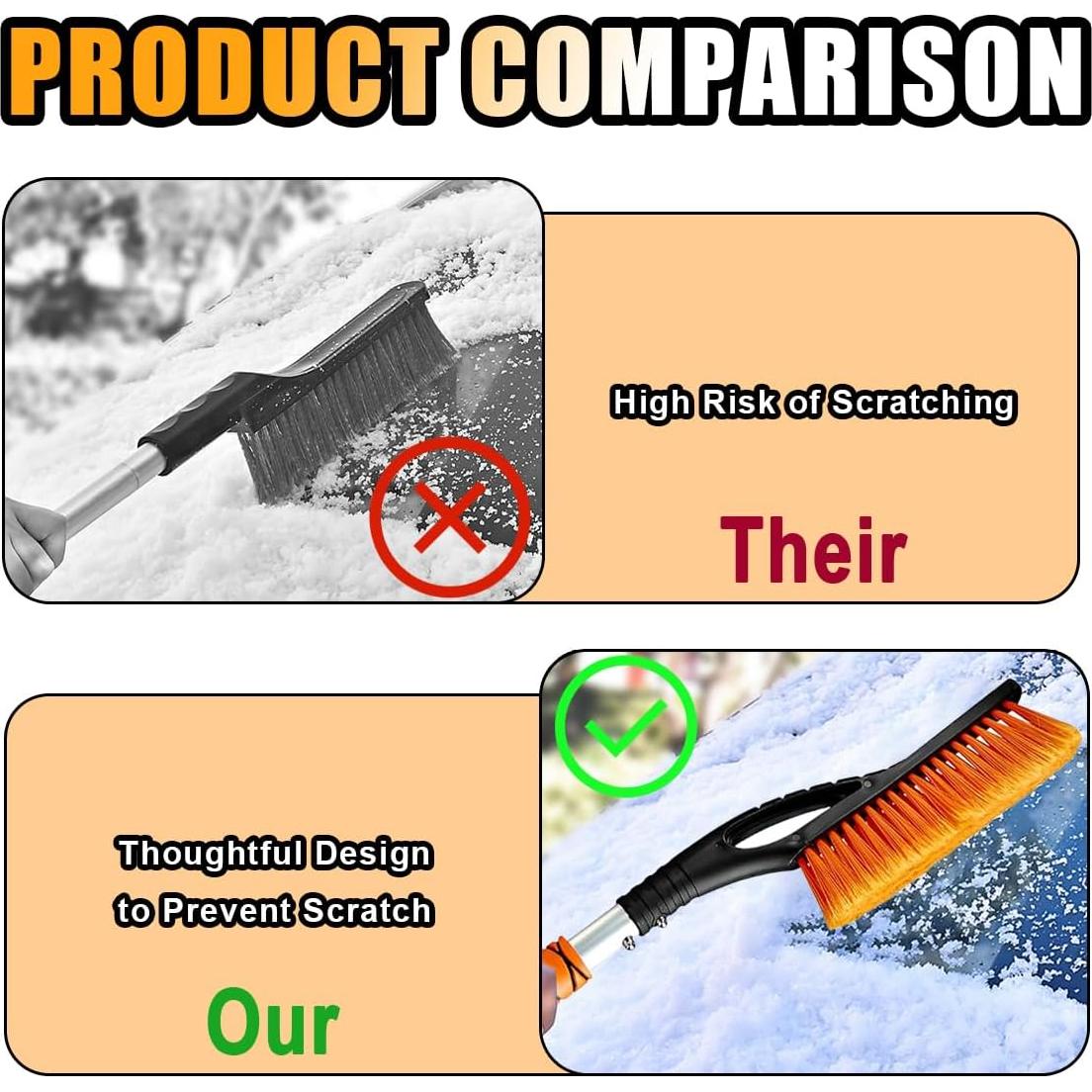 Cepillo de Nieve JOYCOURT 68.58 cm y Raspador de Hielo Naranja