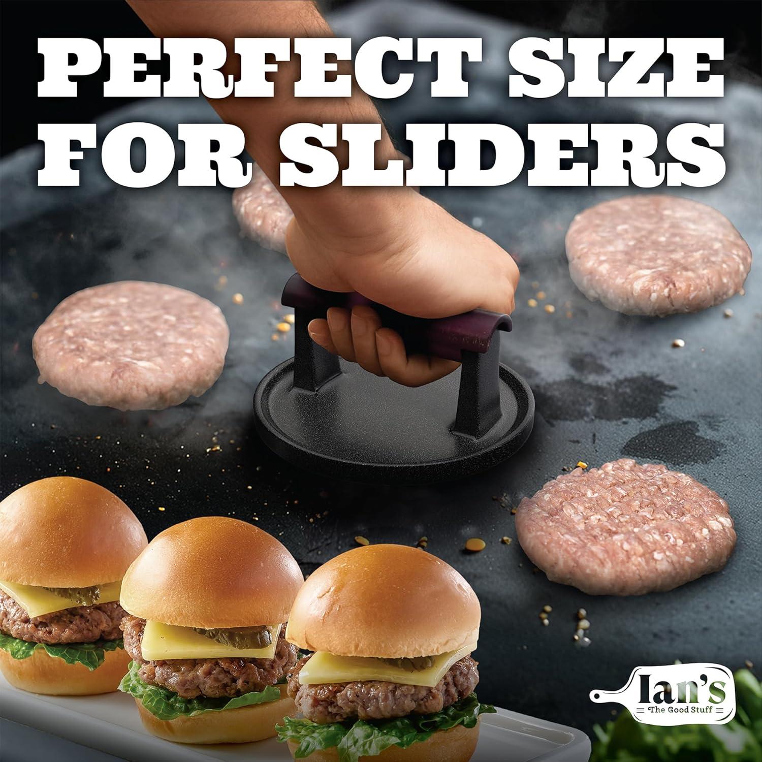 Prensa de Hamburguesas IAN 10 cm Hierro Fundido Alta Resistencia