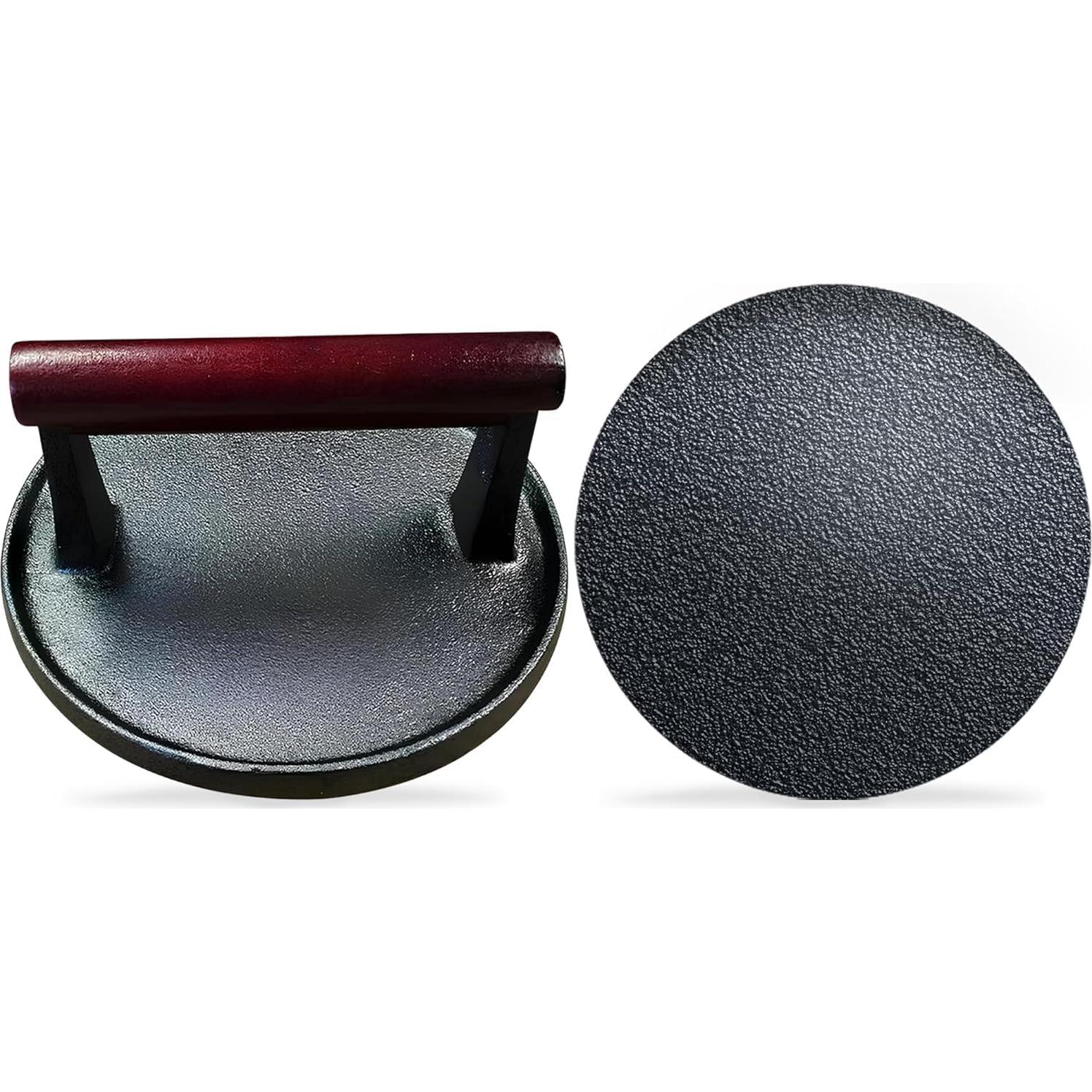 Prensa de Hamburguesas IAN 10 cm Hierro Fundido Alta Resistencia