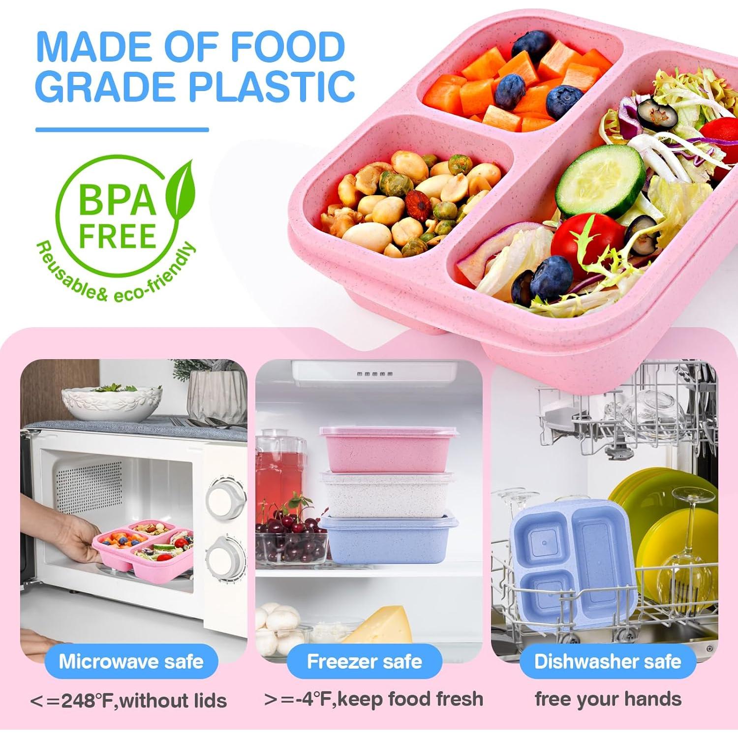 Caja Bento Rinwoc 3 Compartimentos Libre de BPA 16.7x15.1cm