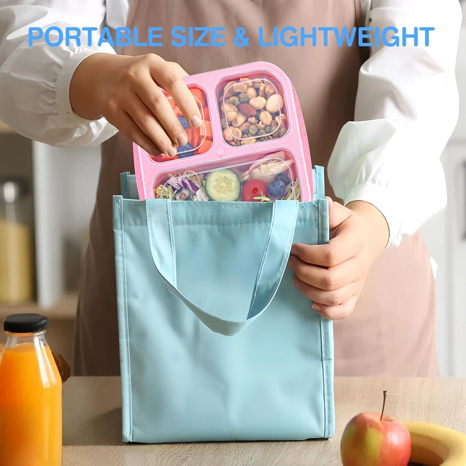 Caja Bento Rinwoc 3 Compartimentos Libre de BPA 16.7x15.1cm