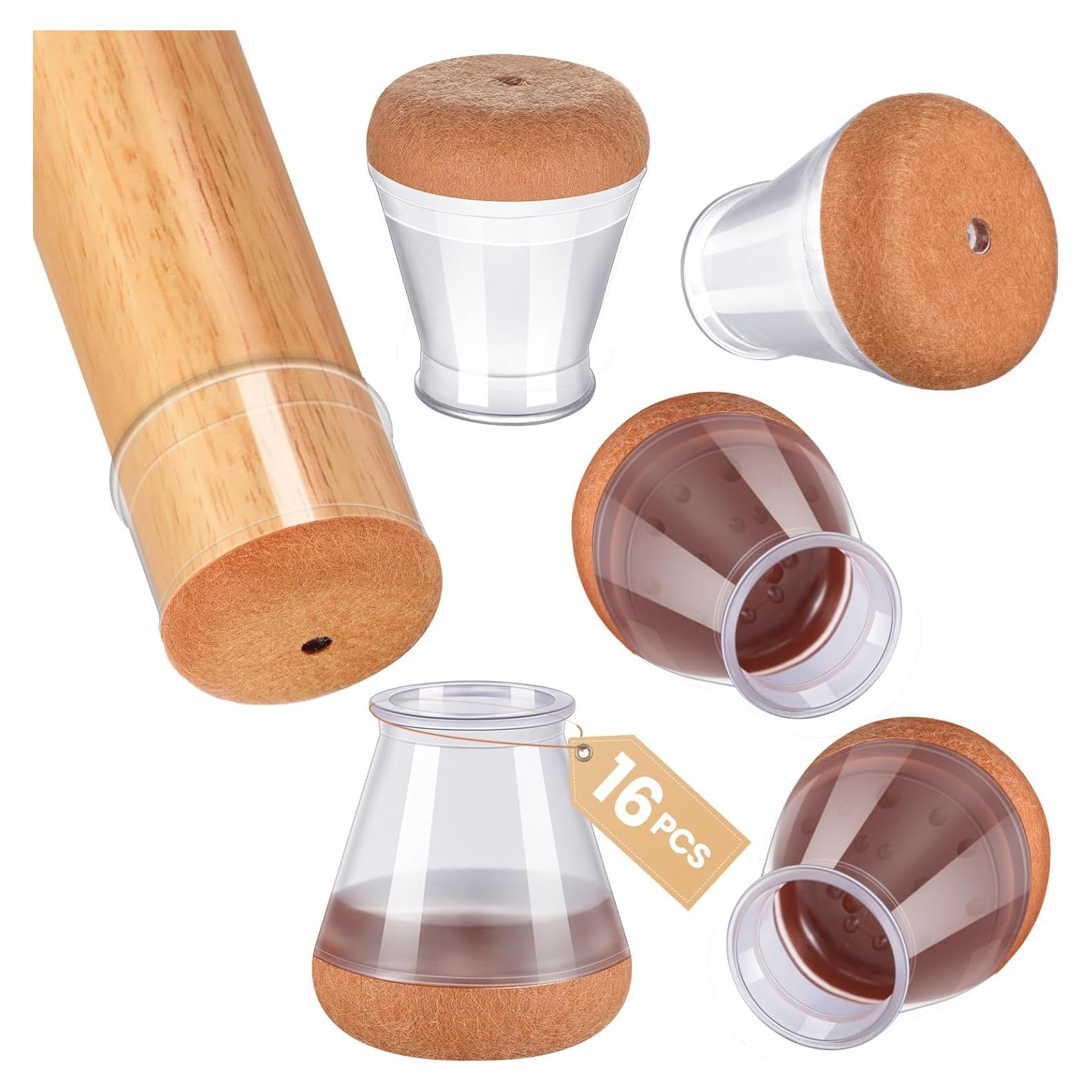 16 Protectores de Piso para Patas de Silla GEMOWN - Silicona y Fieltro