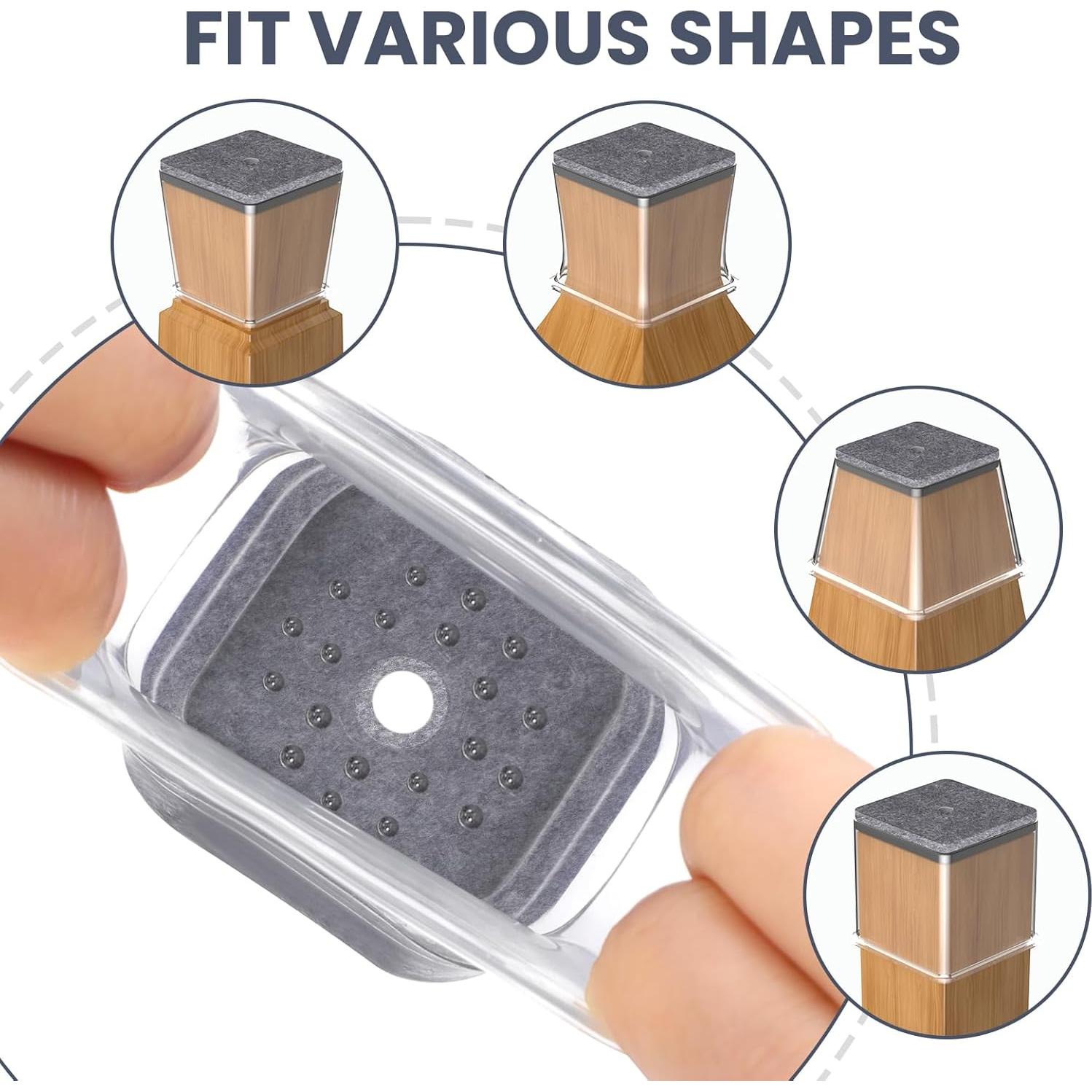 16 Protectores de Suelo para Patas de Sillas GEMOWN - Silicona y Fieltro