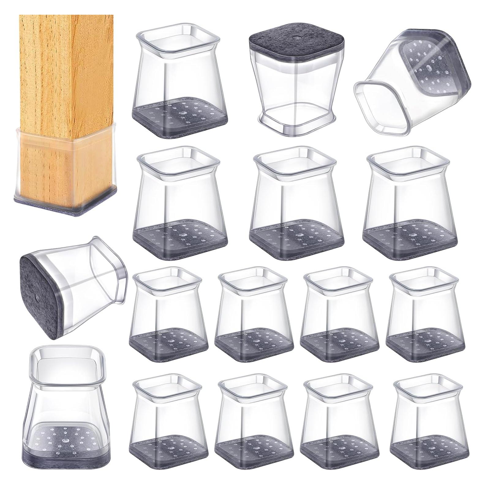 16 Protectores de Suelo para Patas de Sillas GEMOWN - Silicona y Fieltro