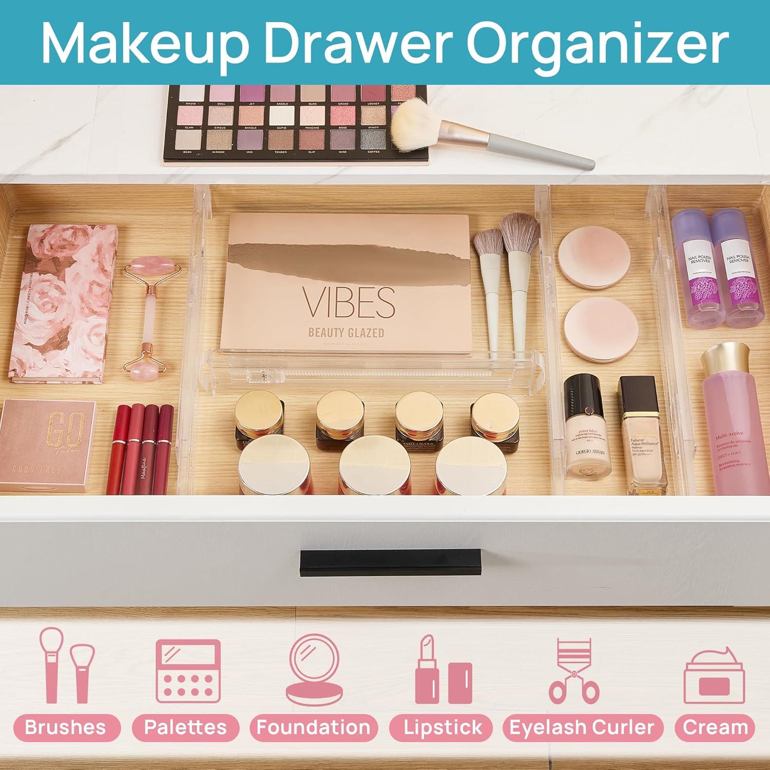 Separadores de Cajones Vtopmart 4 Pack Ajustables 32.2-53.7 cm