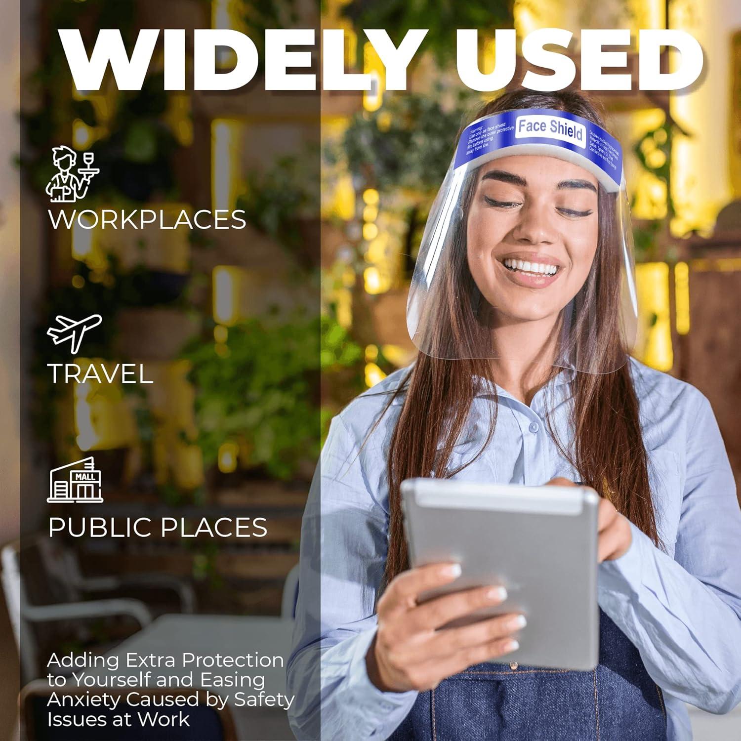 Pantalla Facial Reutilizable Antivaho - Paquete de 10 Unidades