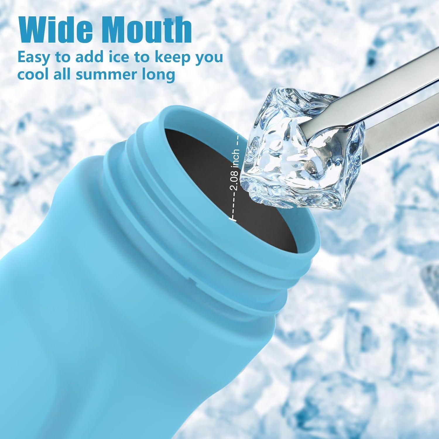 Botella Térmica de Acero Inoxidable CUPYUOOU 24oz Azul Lago