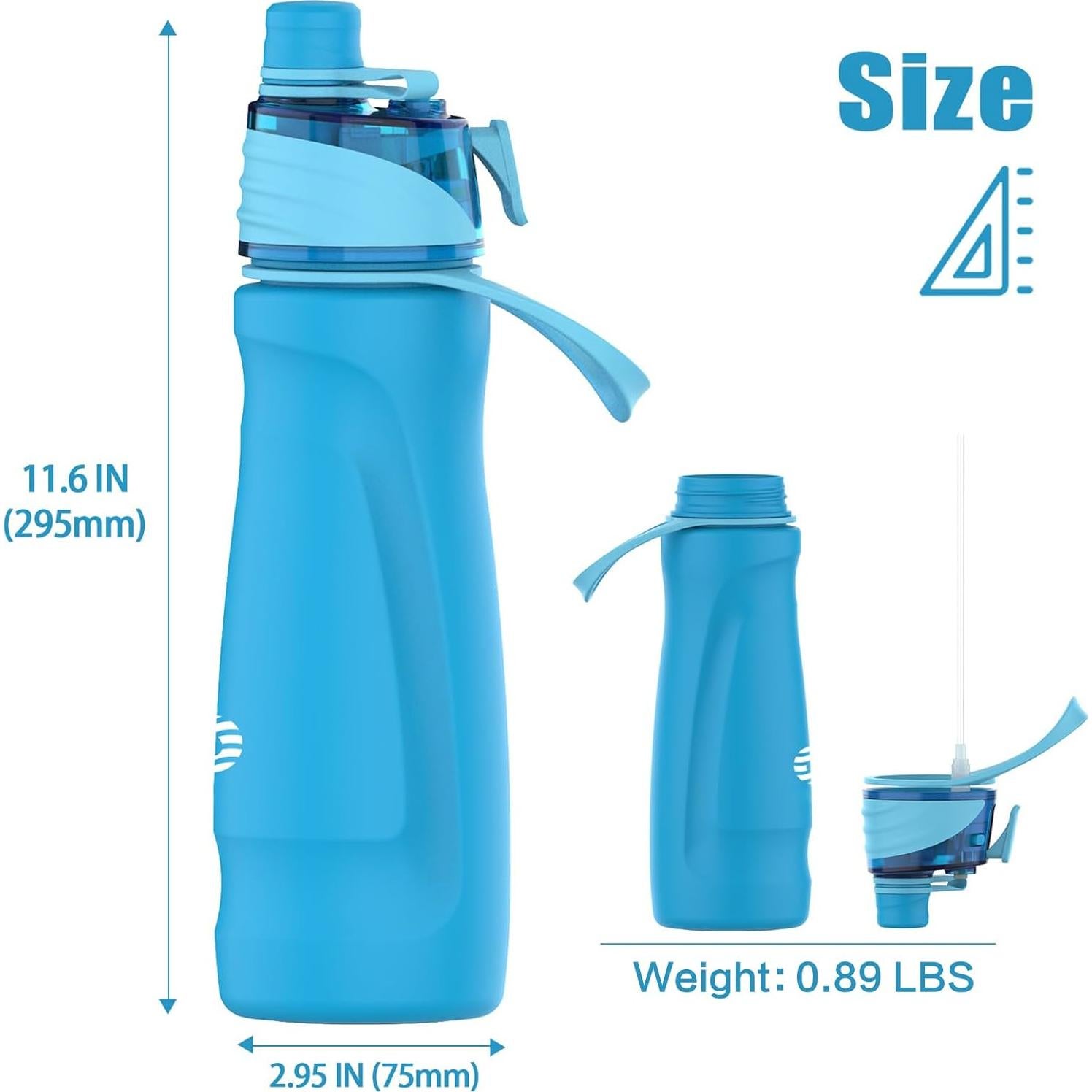 Botella Térmica de Acero Inoxidable CUPYUOOU 24oz Azul Lago