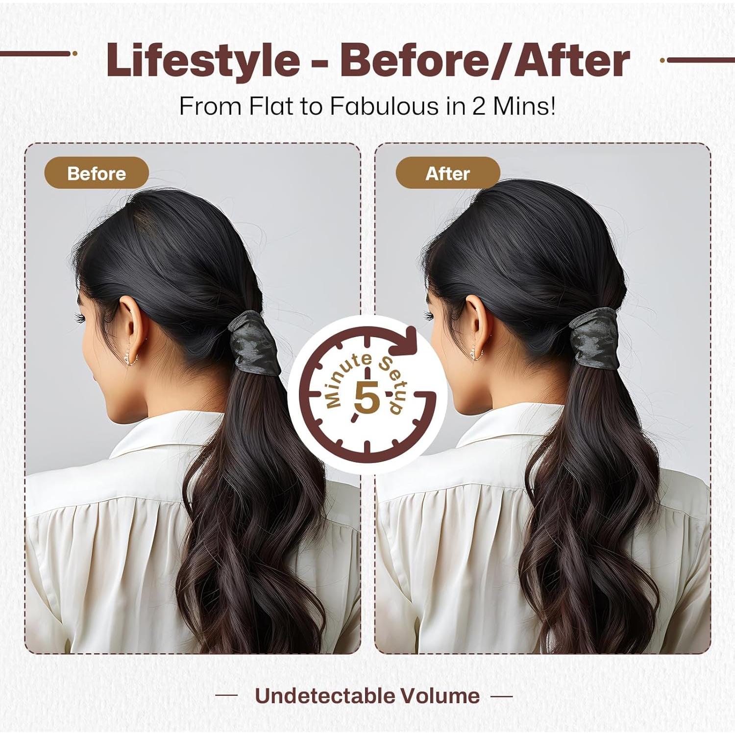 Relleno de Cabello Voluminizador Juloviy 180 cm Negro