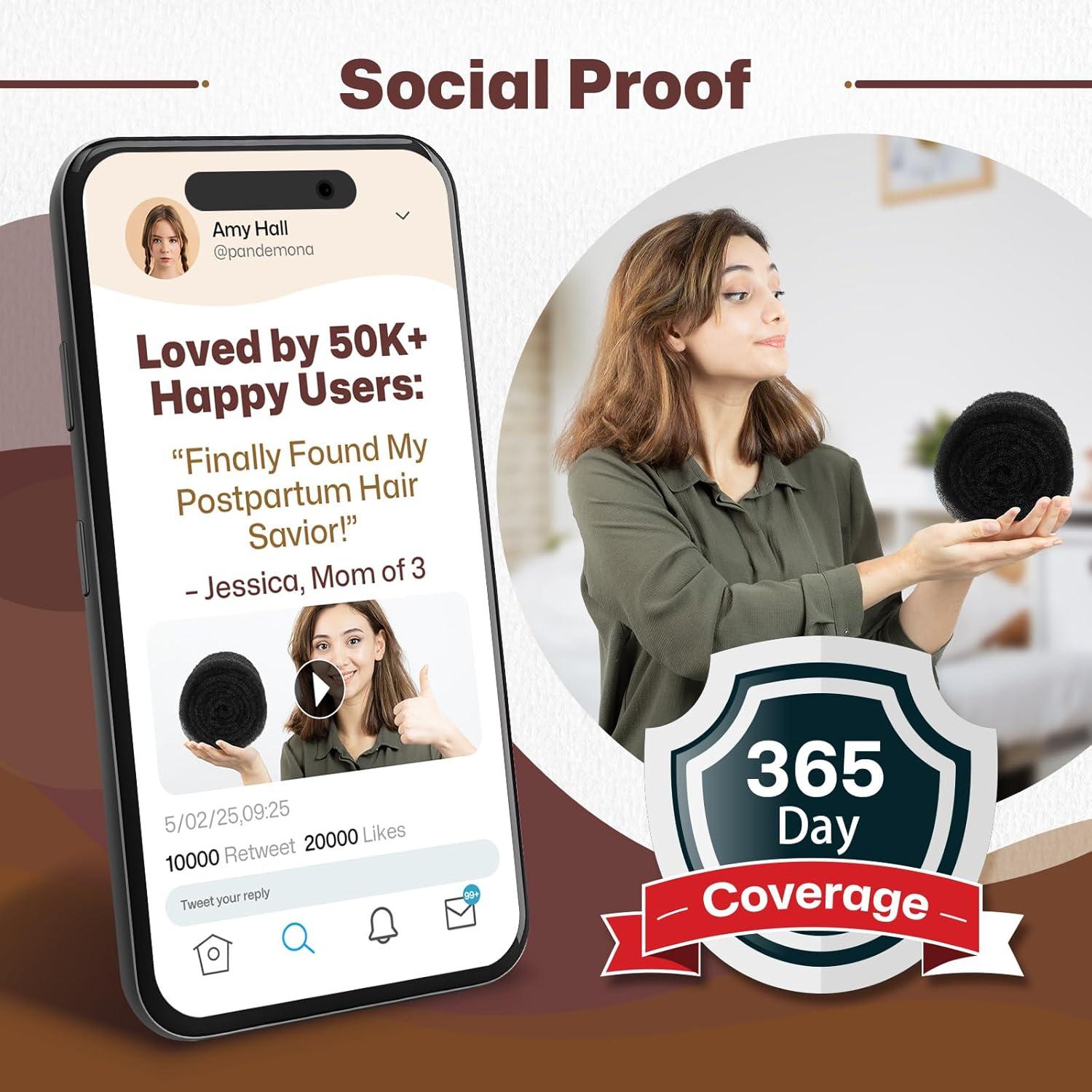 Relleno de Cabello Voluminizador Juloviy 180 cm Negro