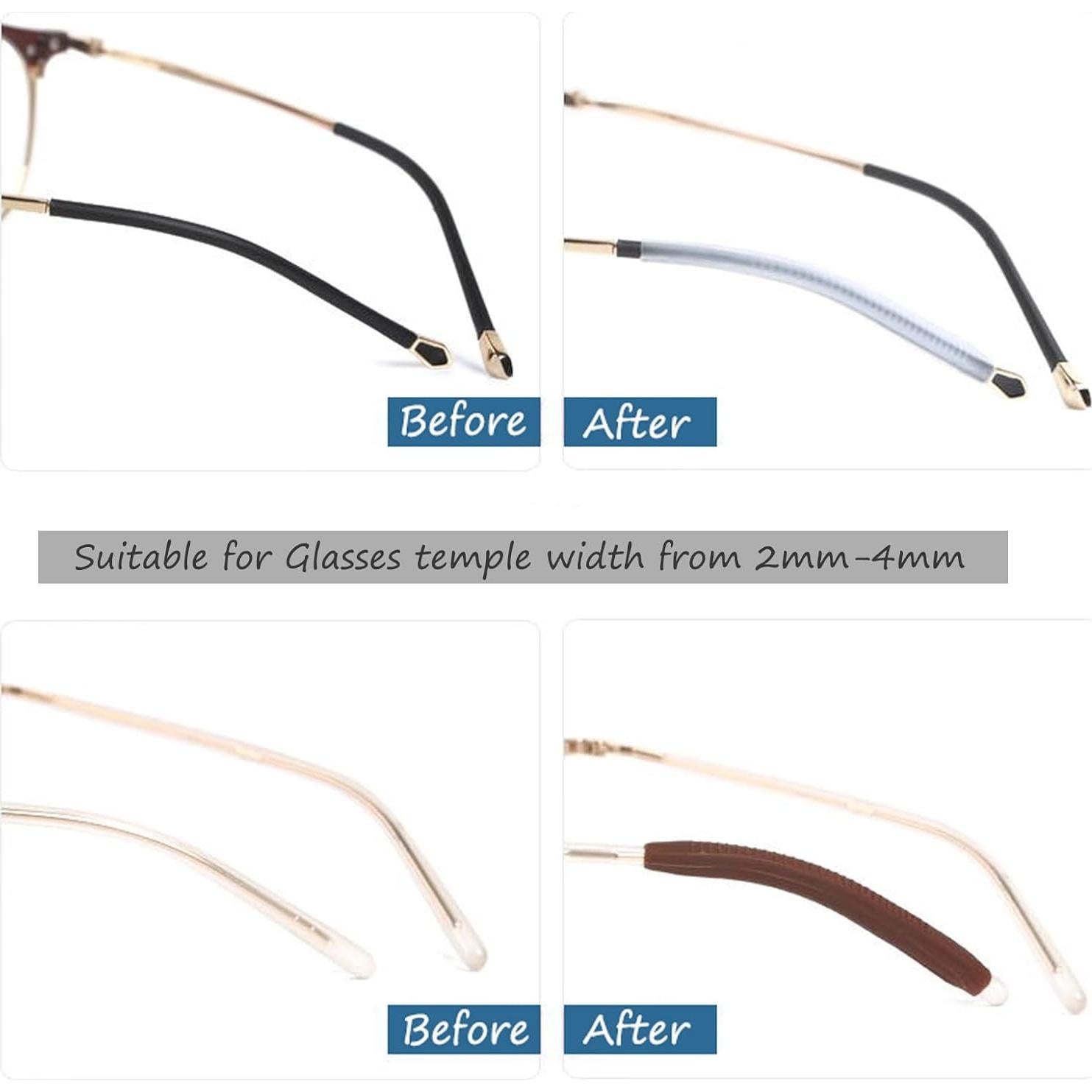 Cojines Antideslizantes para Orejas de Gafas OPUGIT - 8 Pares