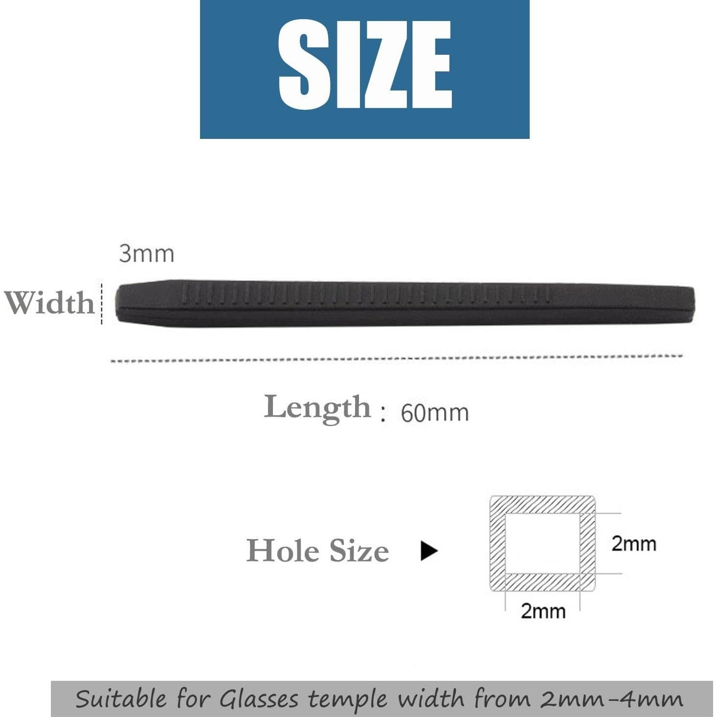 Cojines Antideslizantes para Orejas de Gafas OPUGIT - 8 Pares