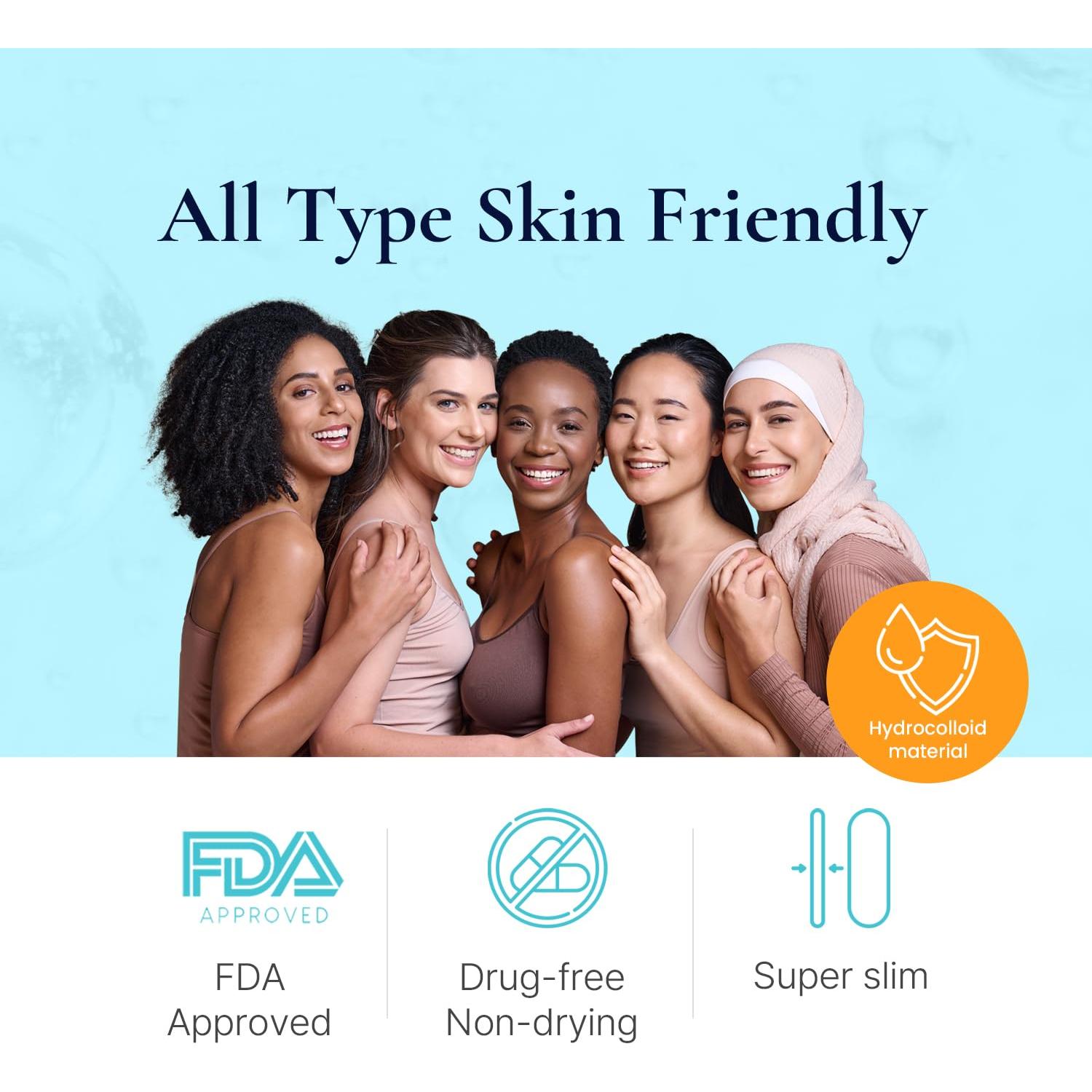 Parche Discreto para Acné DERMAKR - 72 Parches Hidrocoloide