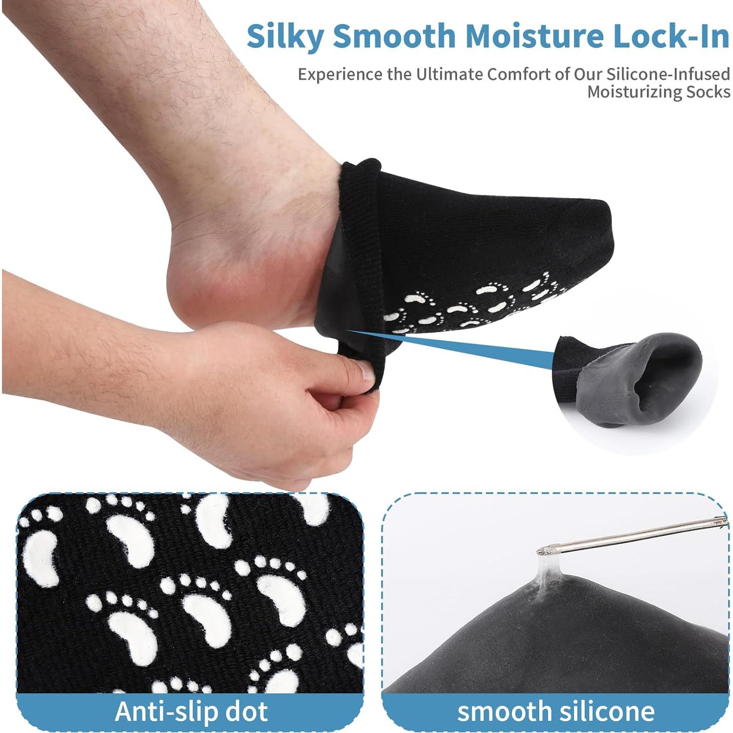 Calcetines Hidratantes de Silicona ALUROICE Talla L 1 Par