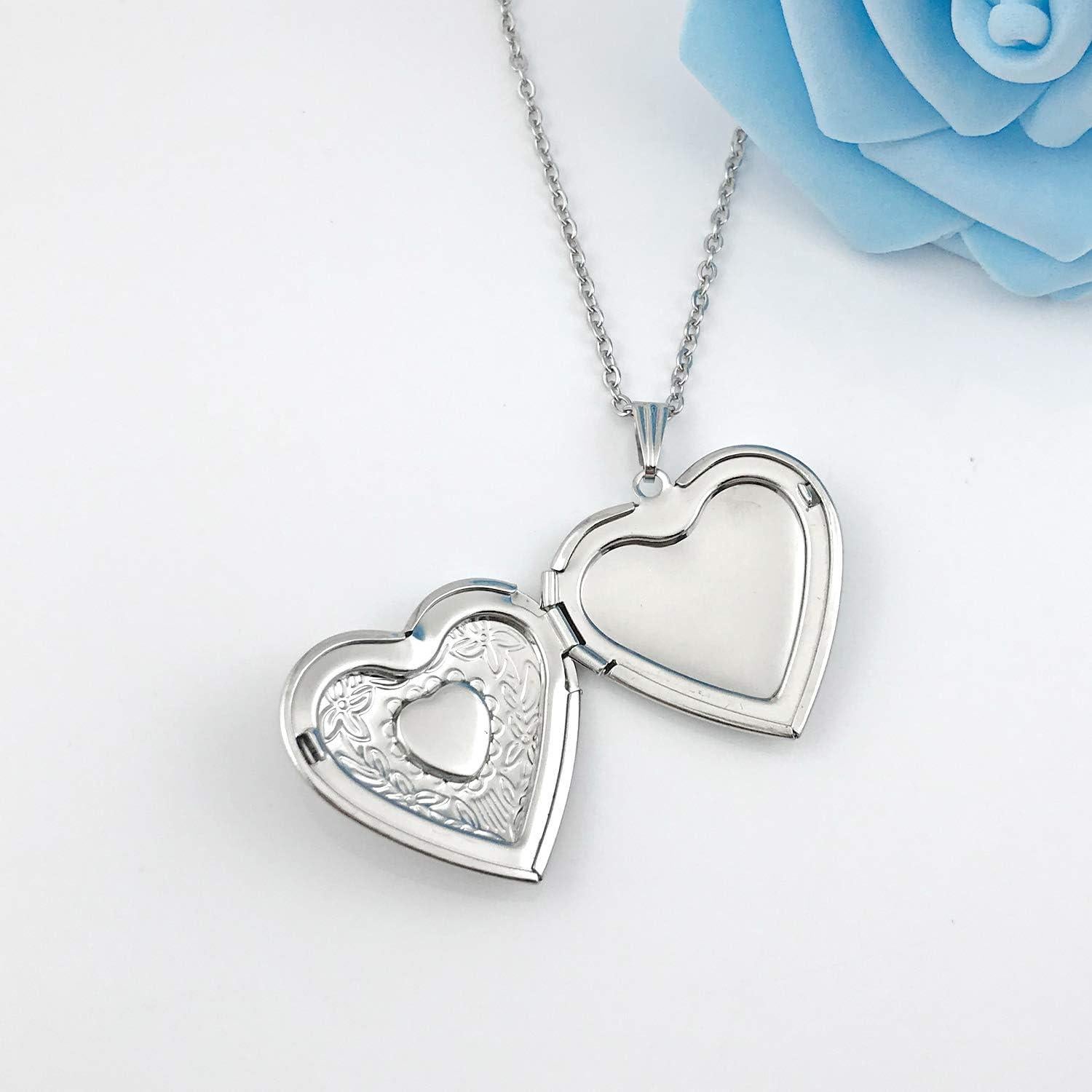 Collar Locket de Piedra de Nacimiento Hutou - Corazón 2.21cm