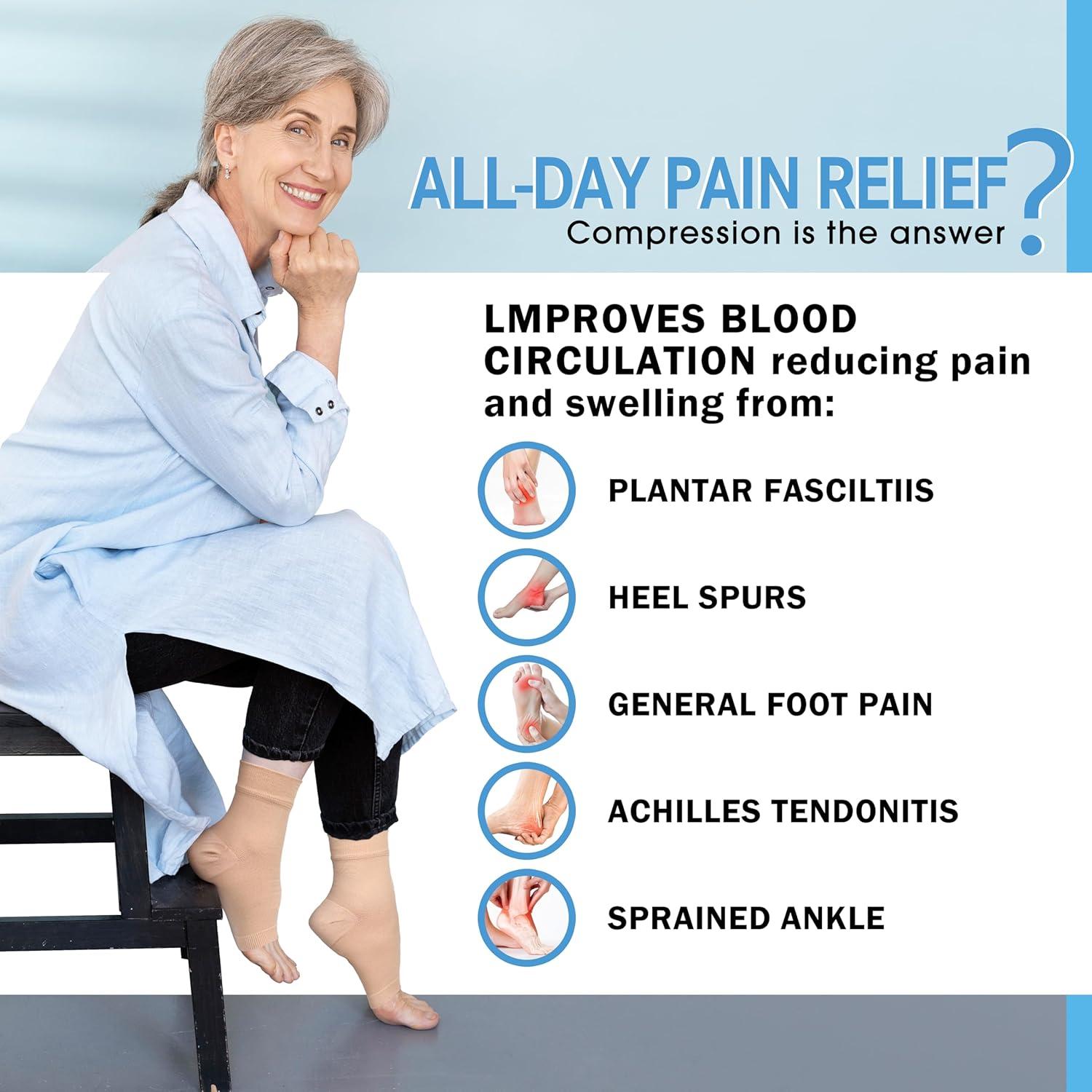 Manga de Compresión para Tobillo ACTINPUT 8-15 mmHg Beige S/M