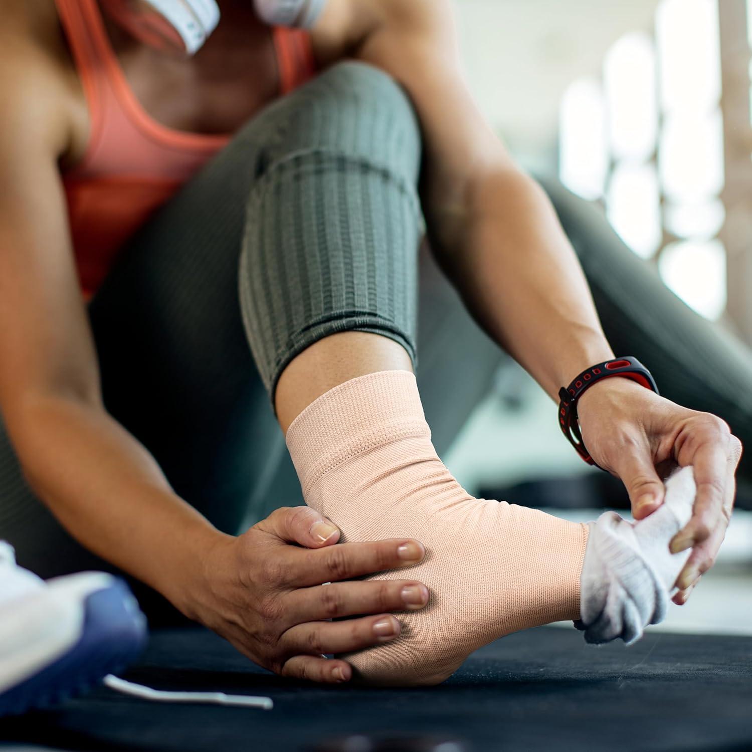 Manga de Compresión para Tobillo ACTINPUT 8-15 mmHg Beige S/M