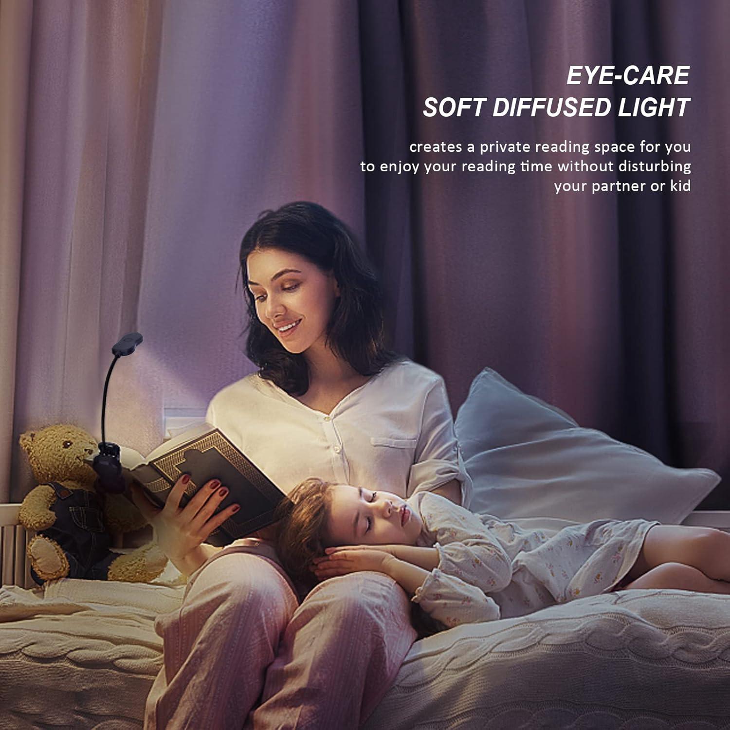 Luz de Lectura LED Recargable Merisky - 3 Colores y 3 Brillos