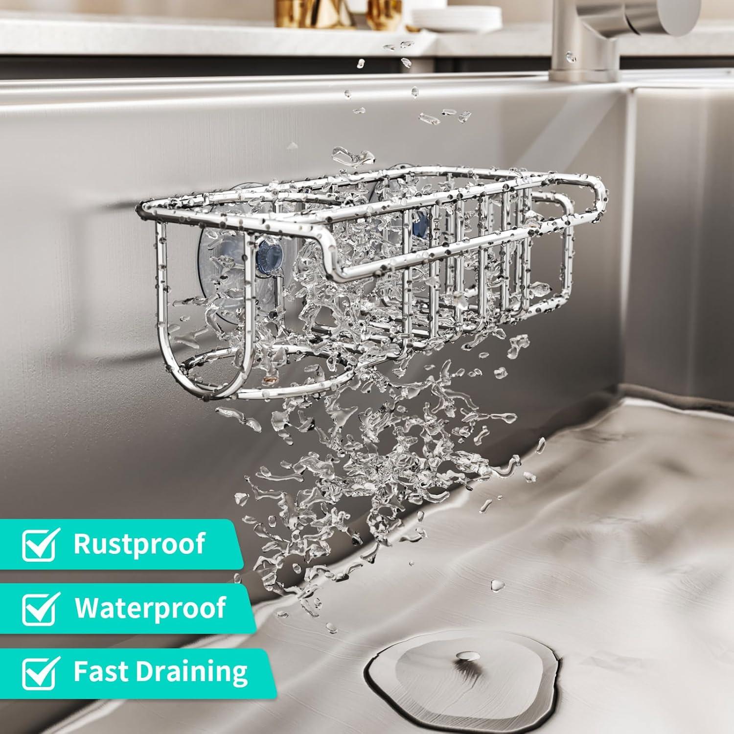 Soporte para Esponjas de Fregadero HapiRm Acero Inoxidable 22.1cm