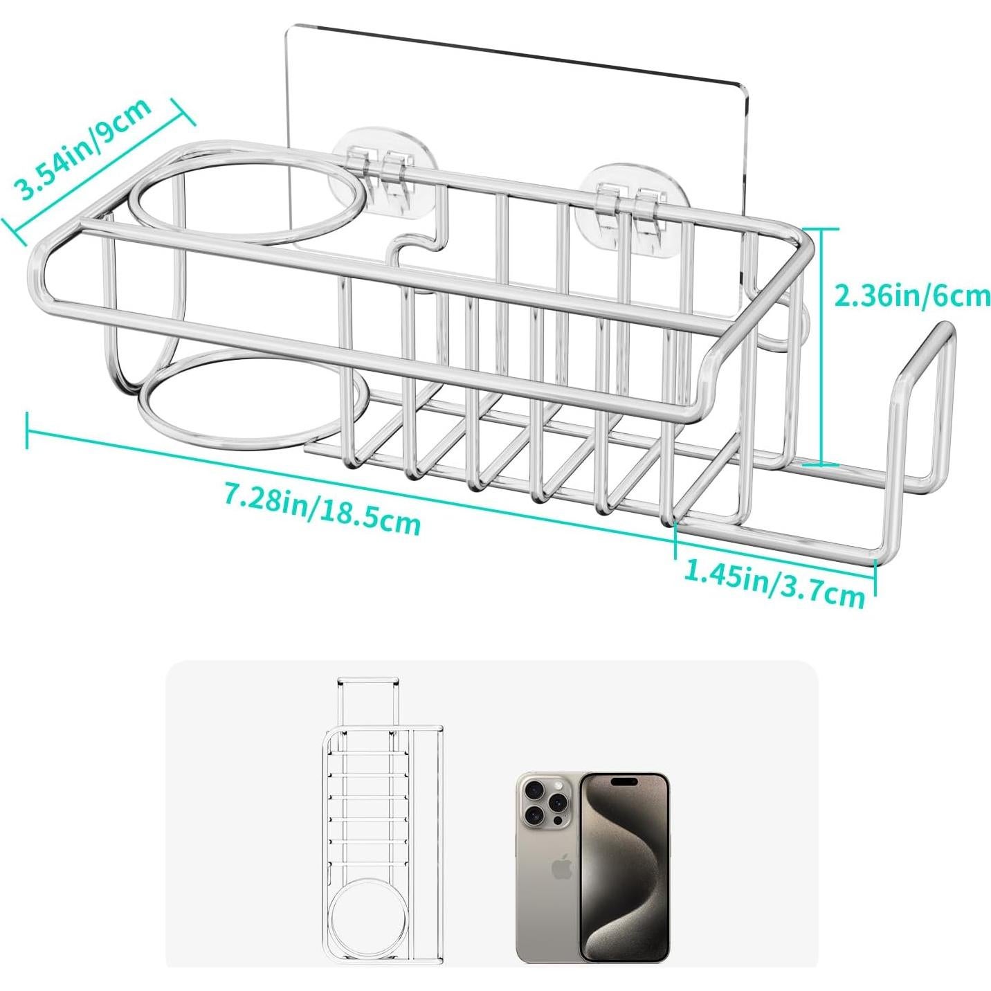 Soporte para Esponjas de Fregadero HapiRm Acero Inoxidable 22.1cm