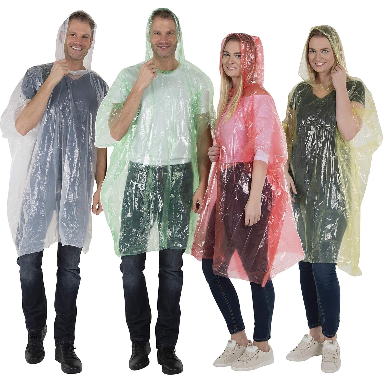 Ponchos de Lluvia Wealers para Adultos - Paquete de 10 Multicolores