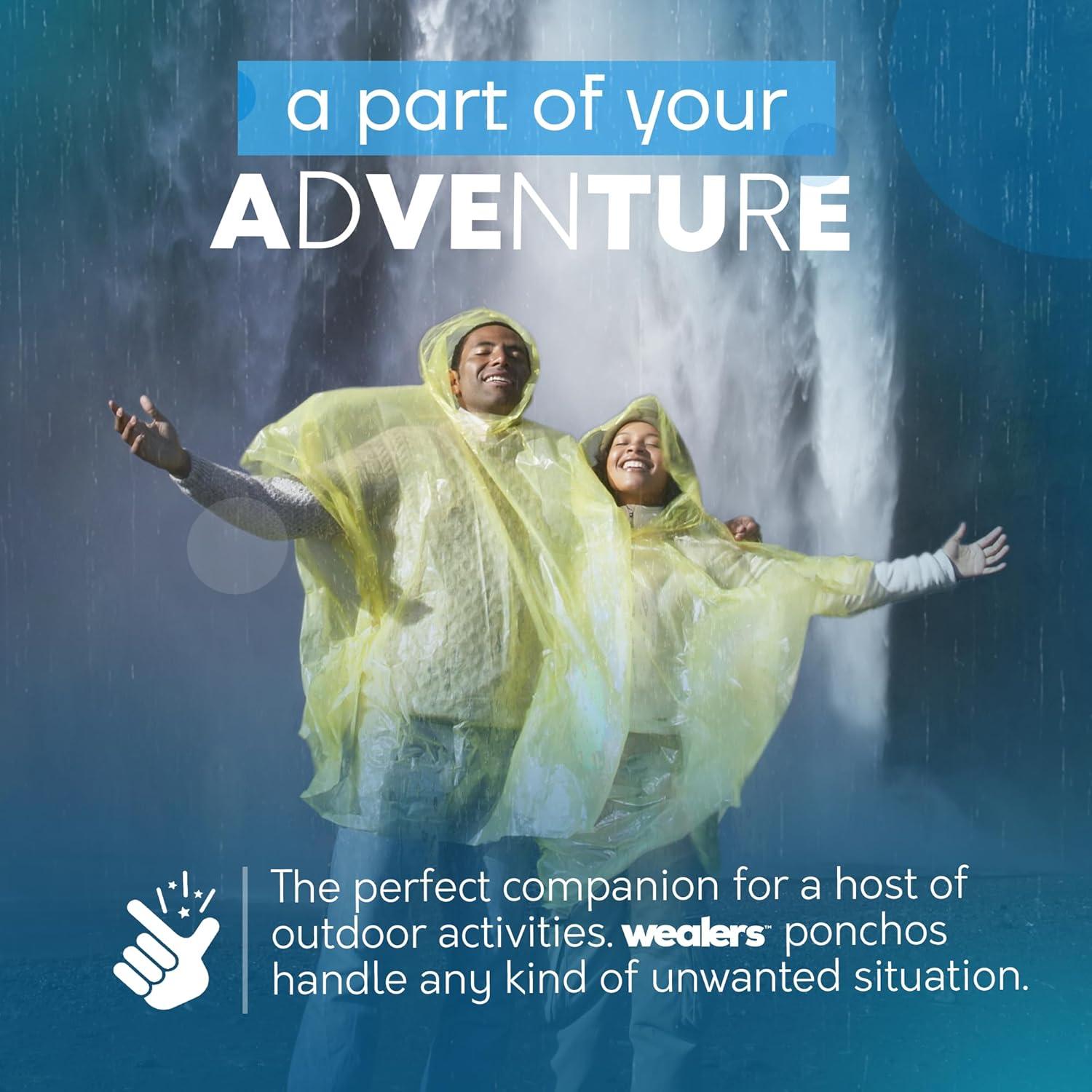 Ponchos de Lluvia Wealers para Adultos - Paquete de 10 Multicolores