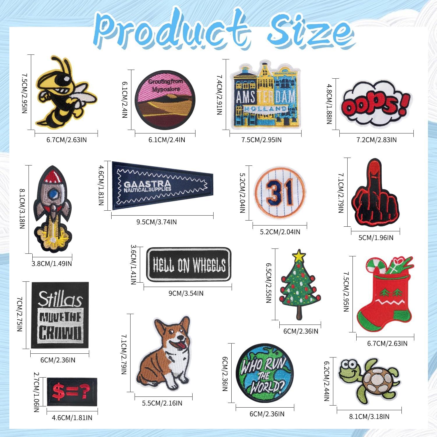 100 Parches Bordados IANZE para Coser o Planchar - Estilos Variados